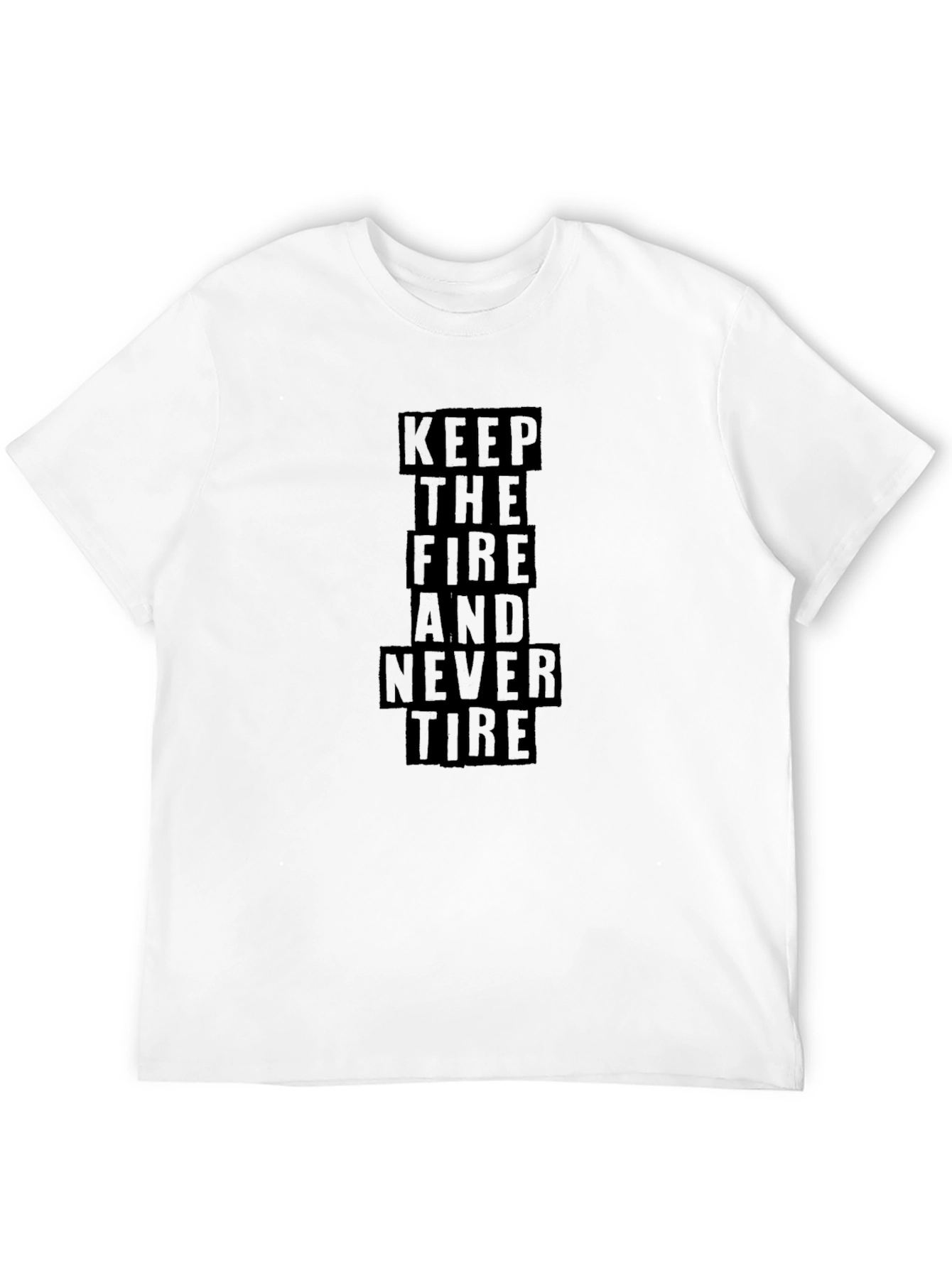 Keep the Fire T-Shirt - Black Cotton