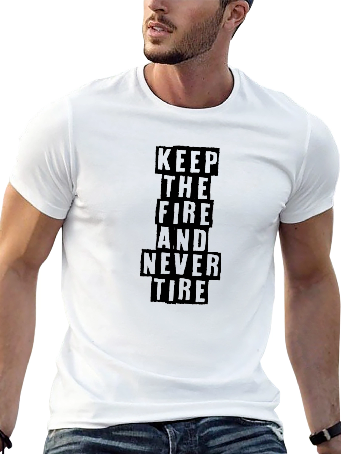 Keep the Fire T-Shirt - Black Cotton