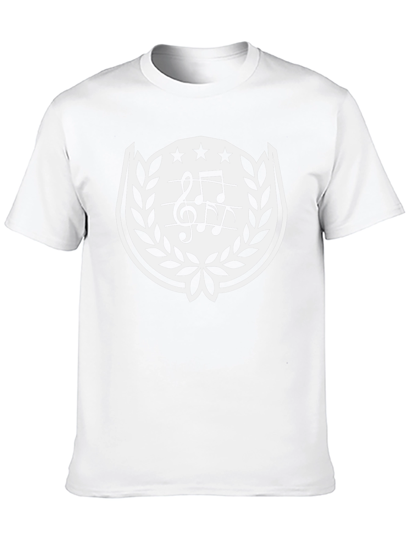Music Notes Crest Black T-Shirt