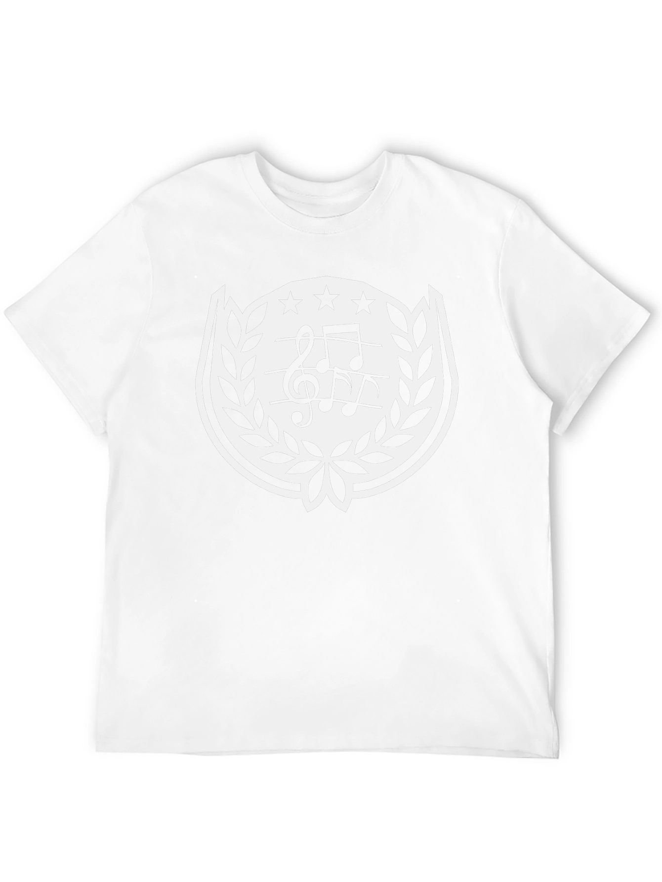 Music Notes Crest Black T-Shirt