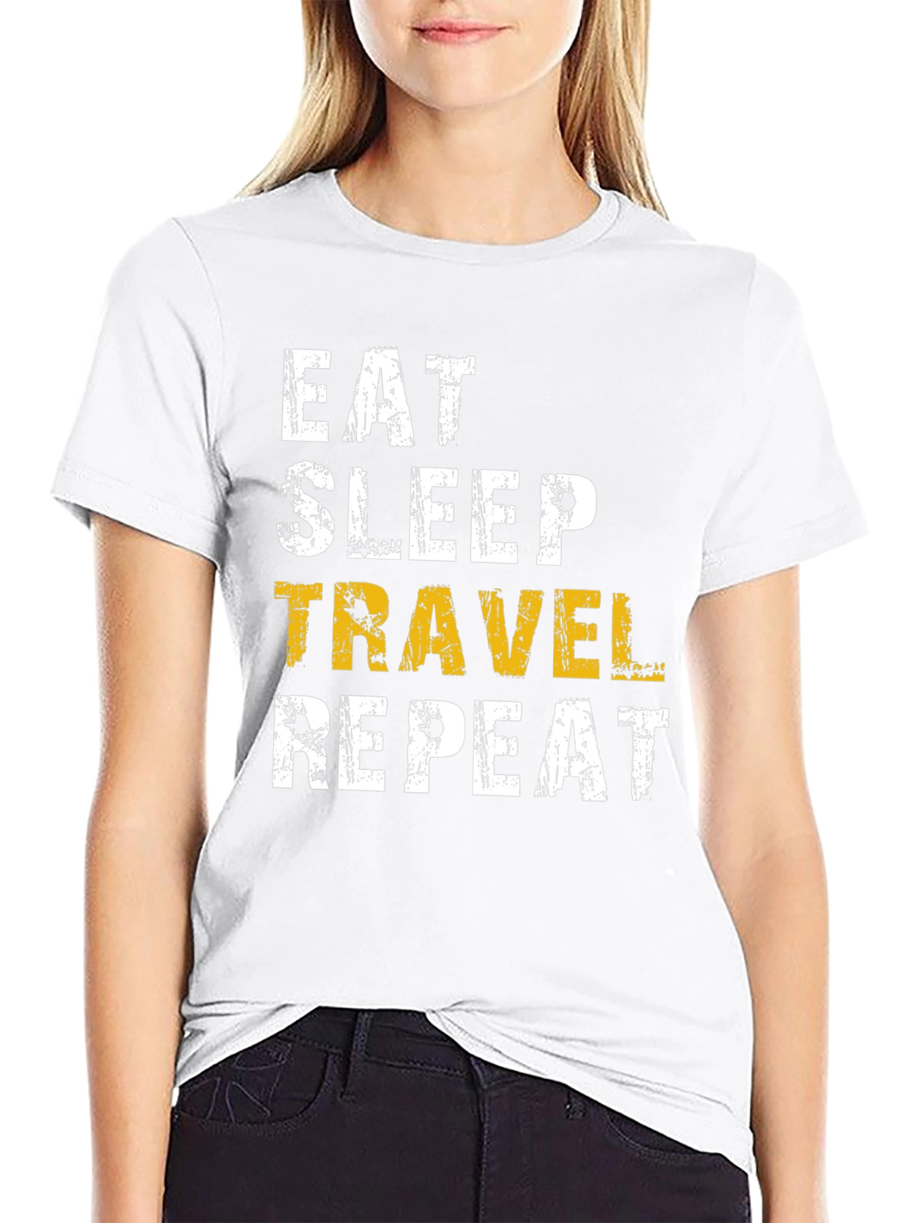 Eat Sleep Travel Repeat Graphic Tee