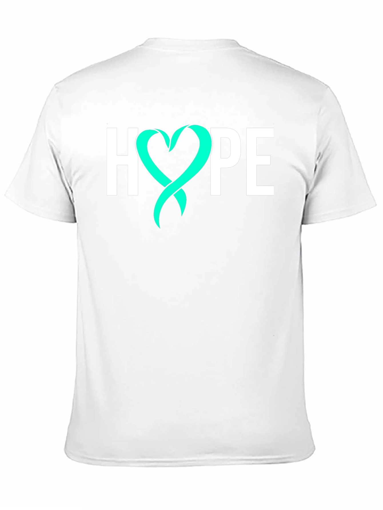 Hope Ribbon Graphic Tee - Teal Heart Design