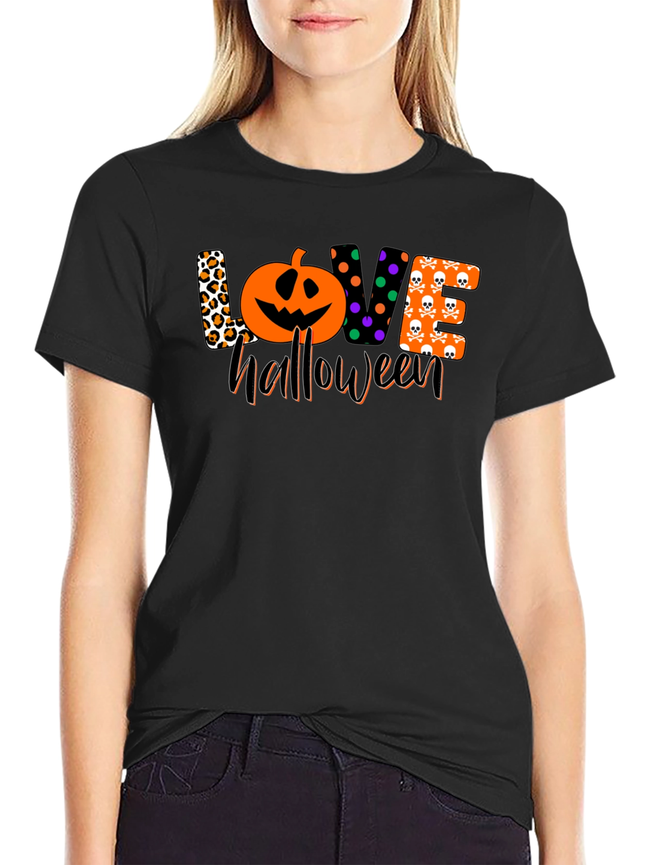 Love Halloween Black T-Shirt
