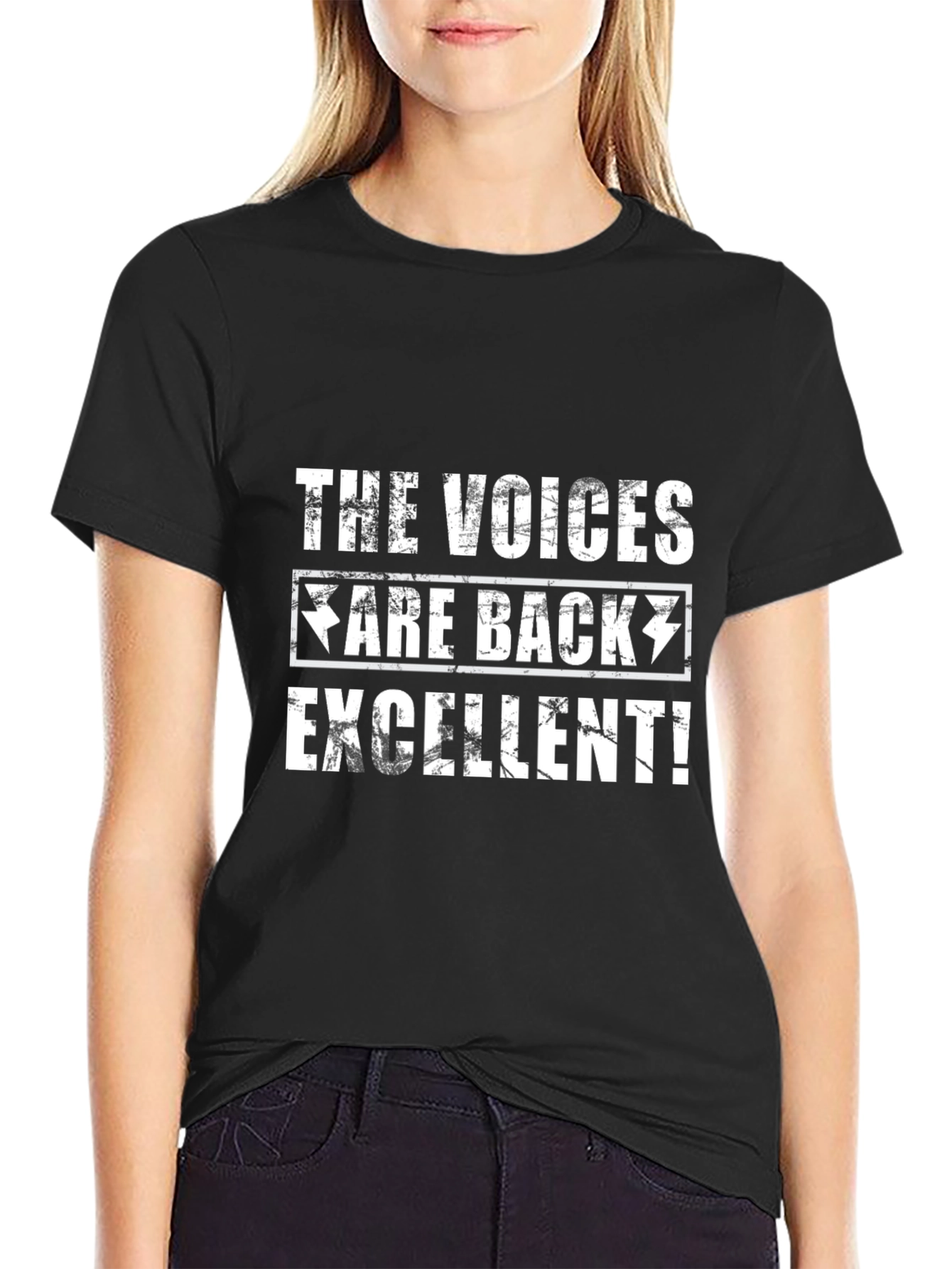 Humorous The Voices Are Back Graphic T-Shirt