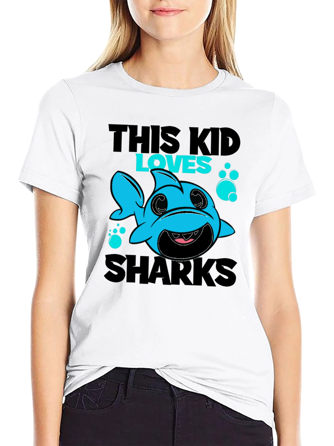 This Kid Loves Sharks T-Shirt Cute Baby Shark Design
