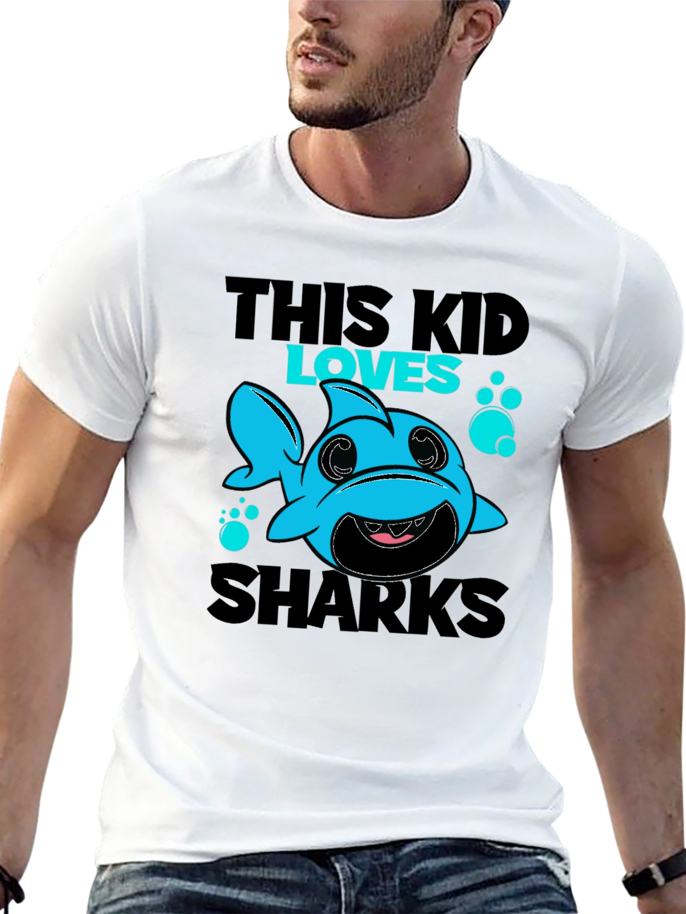 This Kid Loves Sharks T-Shirt Cute Baby Shark Design