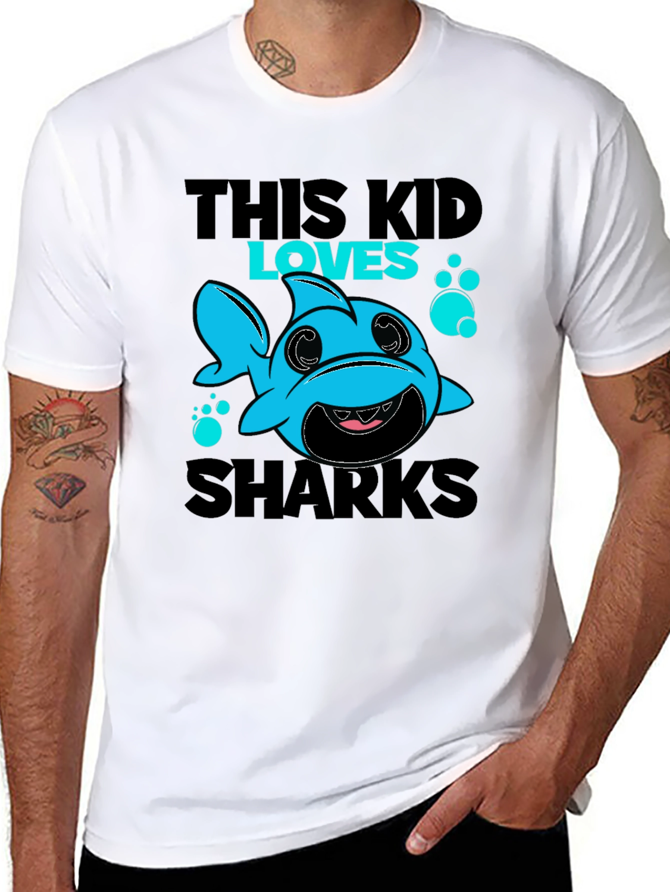 This Kid Loves Sharks T-Shirt Cute Baby Shark Design