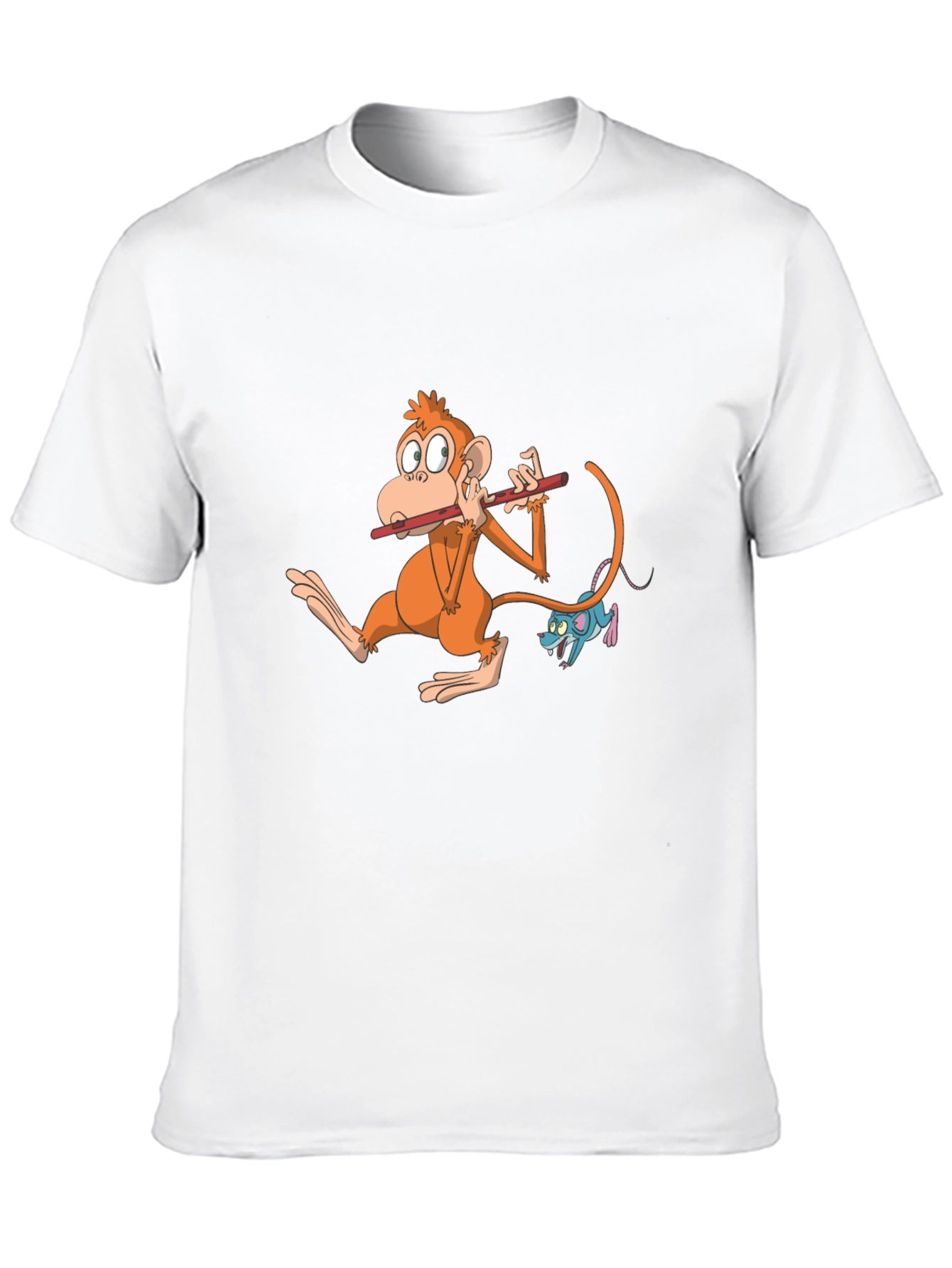 Monkey Flute Black Graphic Tee