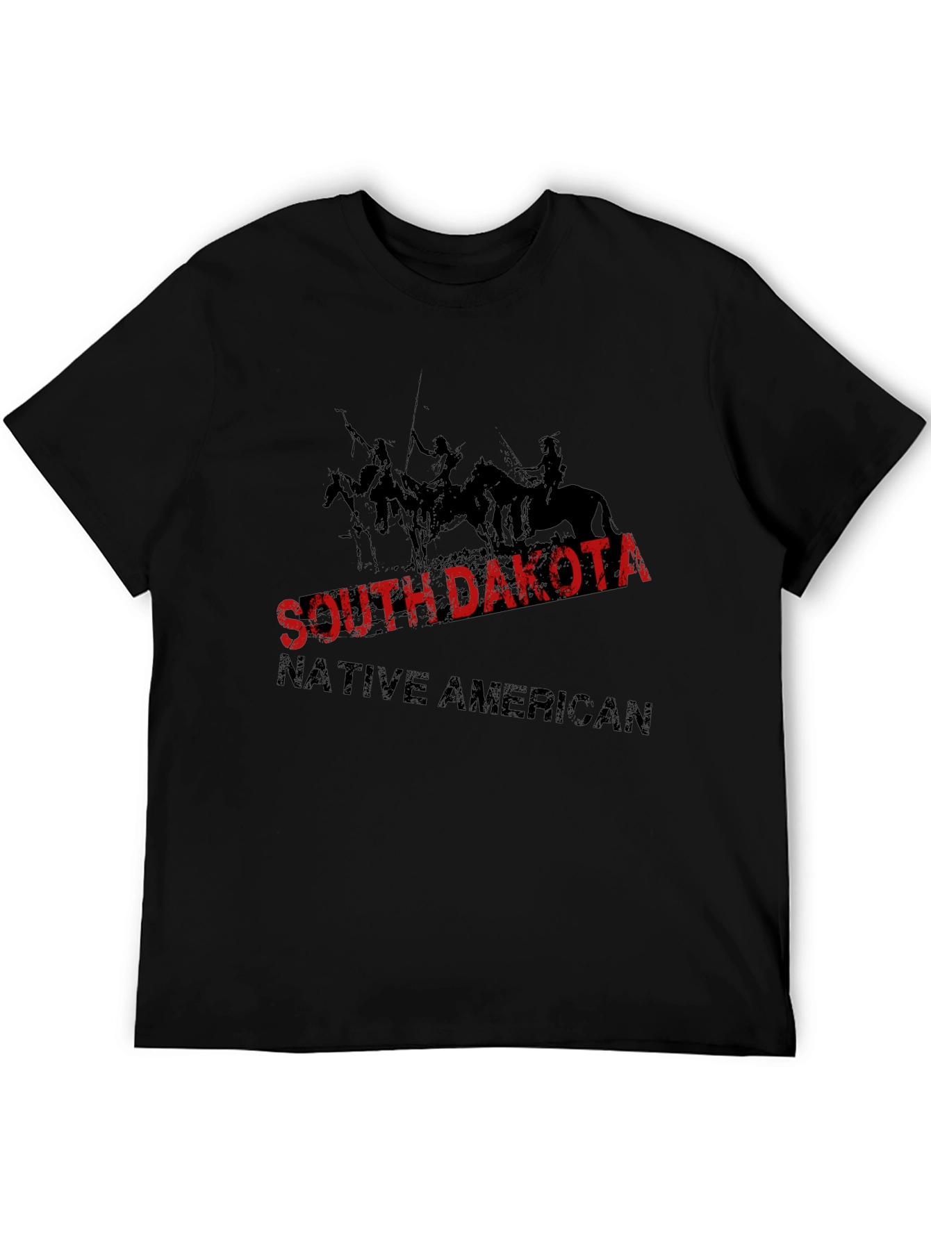 South Dakota Native American Black Graphic T-Shirt