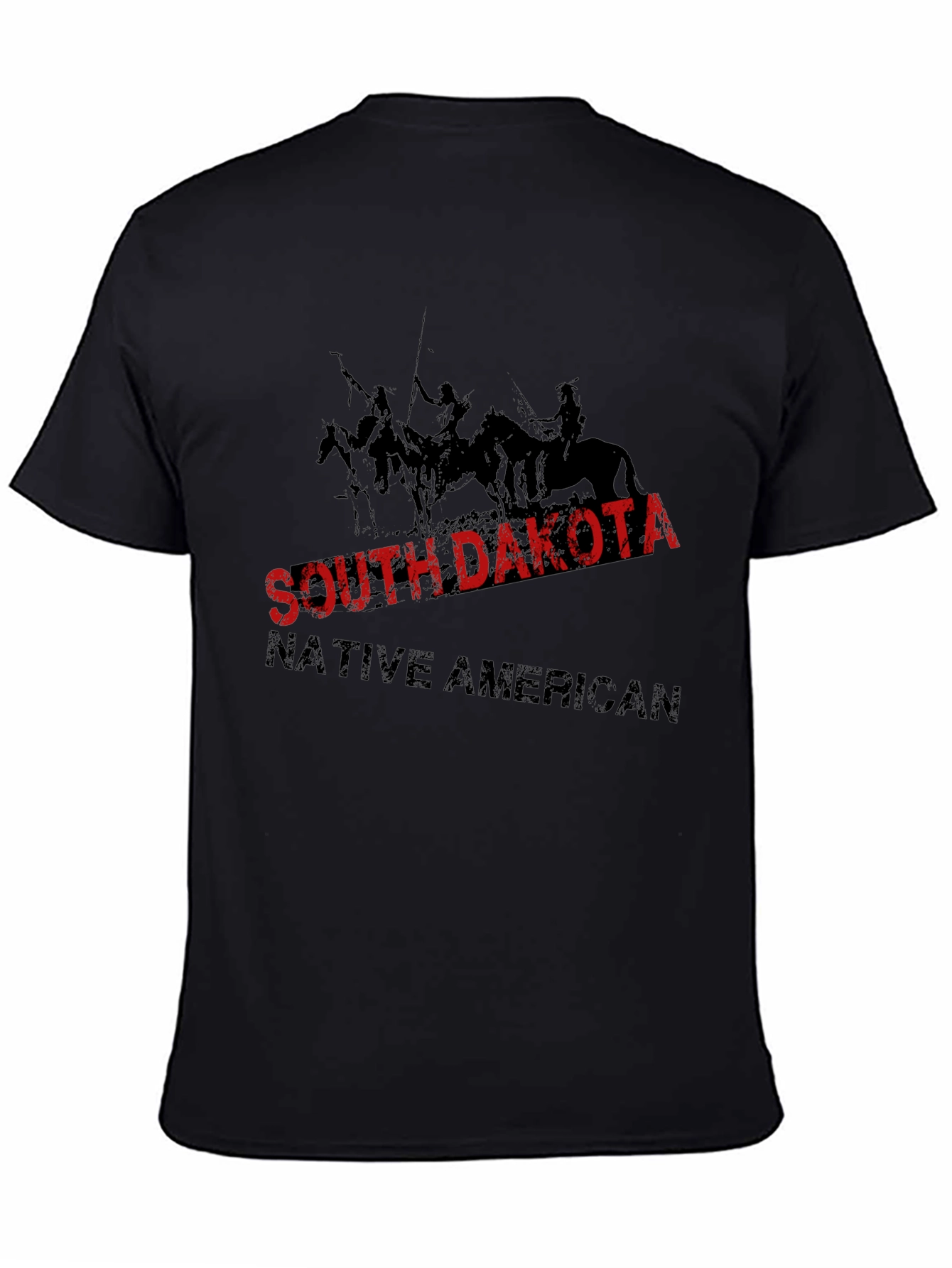 South Dakota Native American Black Graphic T-Shirt