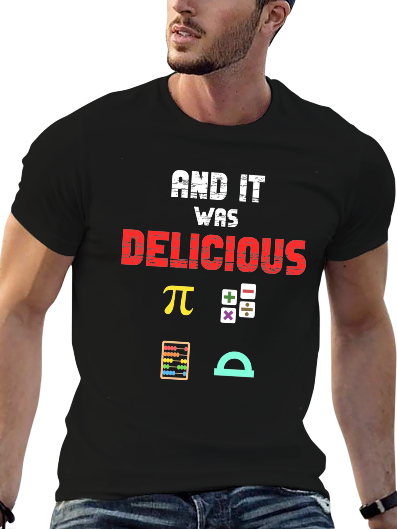 Math Delicious Black Graphic Tee