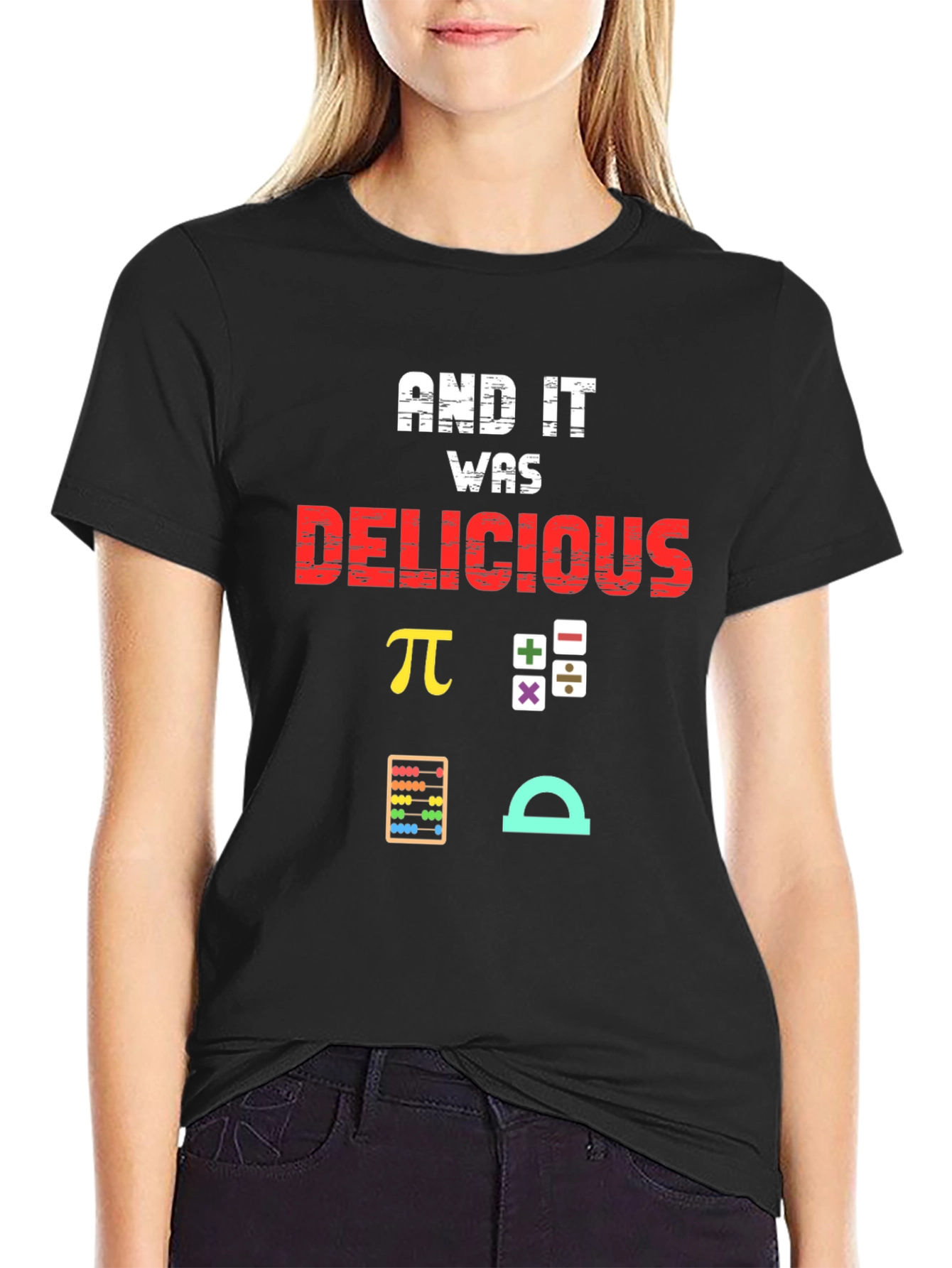 Math Delicious Black Graphic Tee