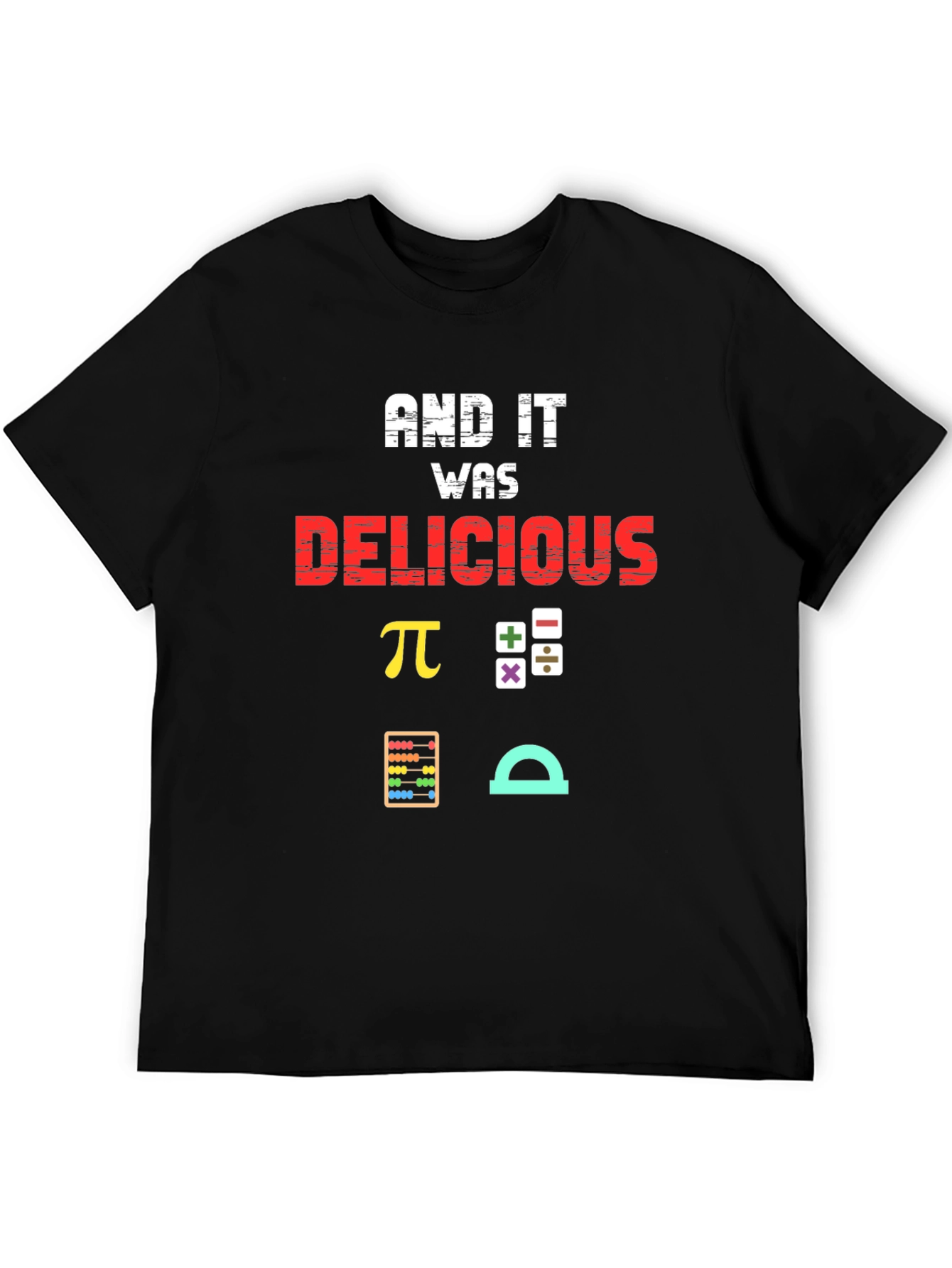 Math Delicious Black Graphic Tee