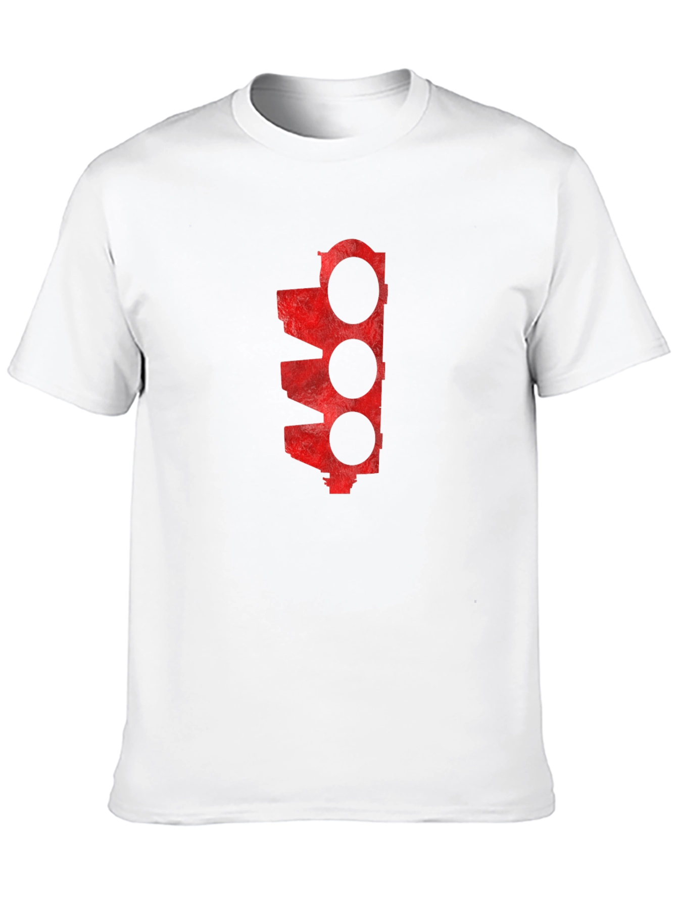 Red Engine Block Tee - Black