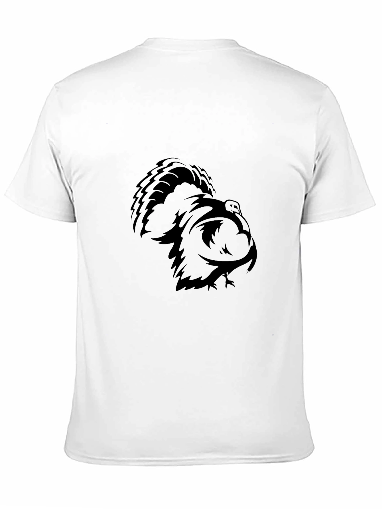 Black Graphic Tee - Abstract Bird Design
