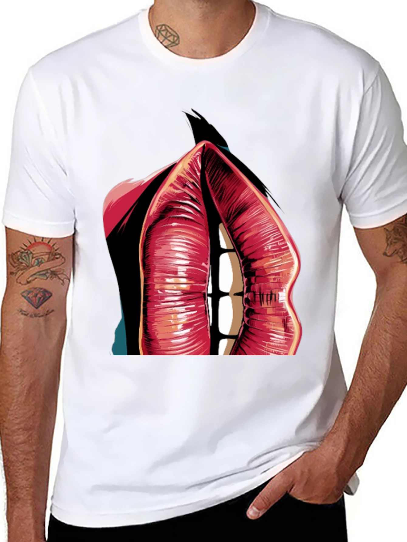 Lip Art Graphic T-Shirt