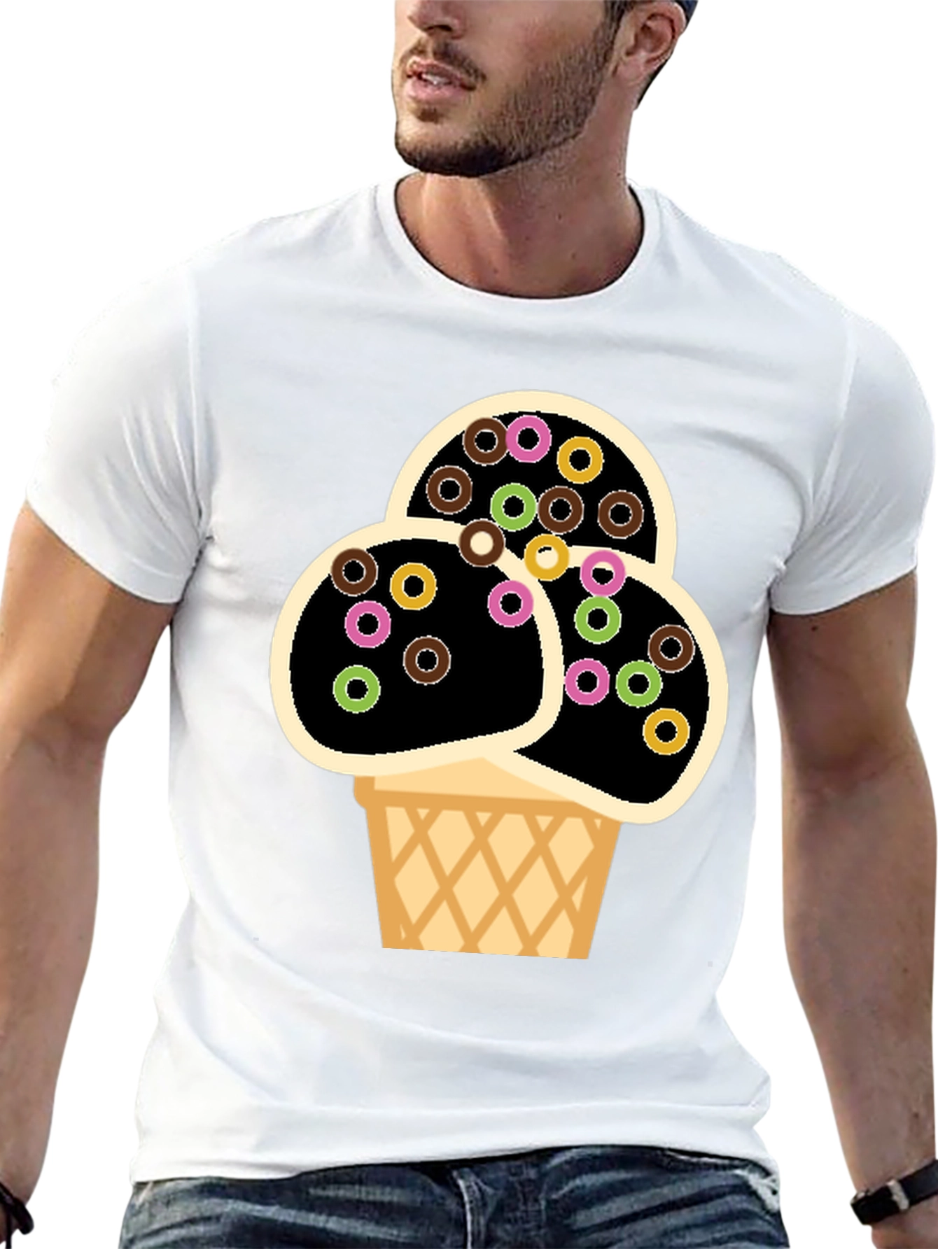 Novelty Ice Cream T-Shirt - Fun Dessert Graphic Tee