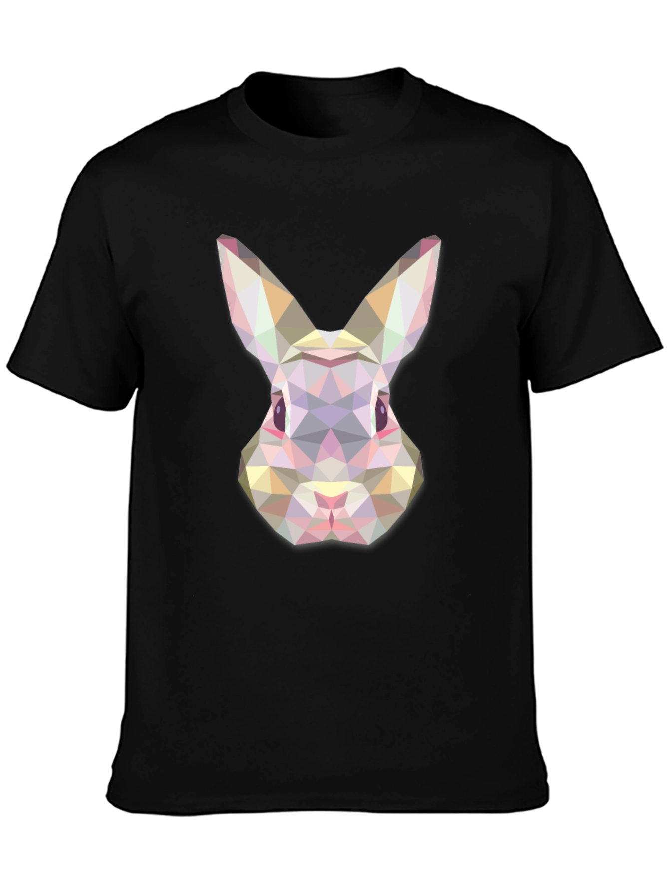 Geometric Rabbit Graphic Tee - Modern Unisex T-Shirt
