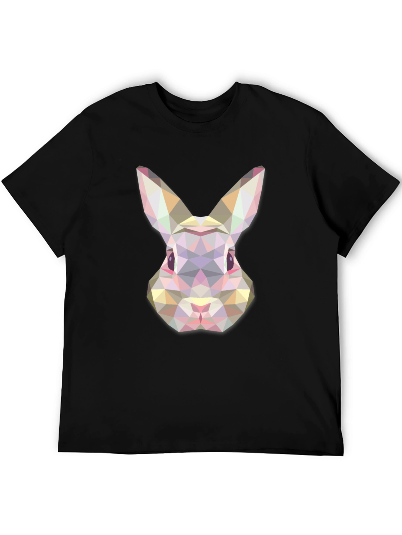 Geometric Rabbit Graphic Tee - Modern Unisex T-Shirt