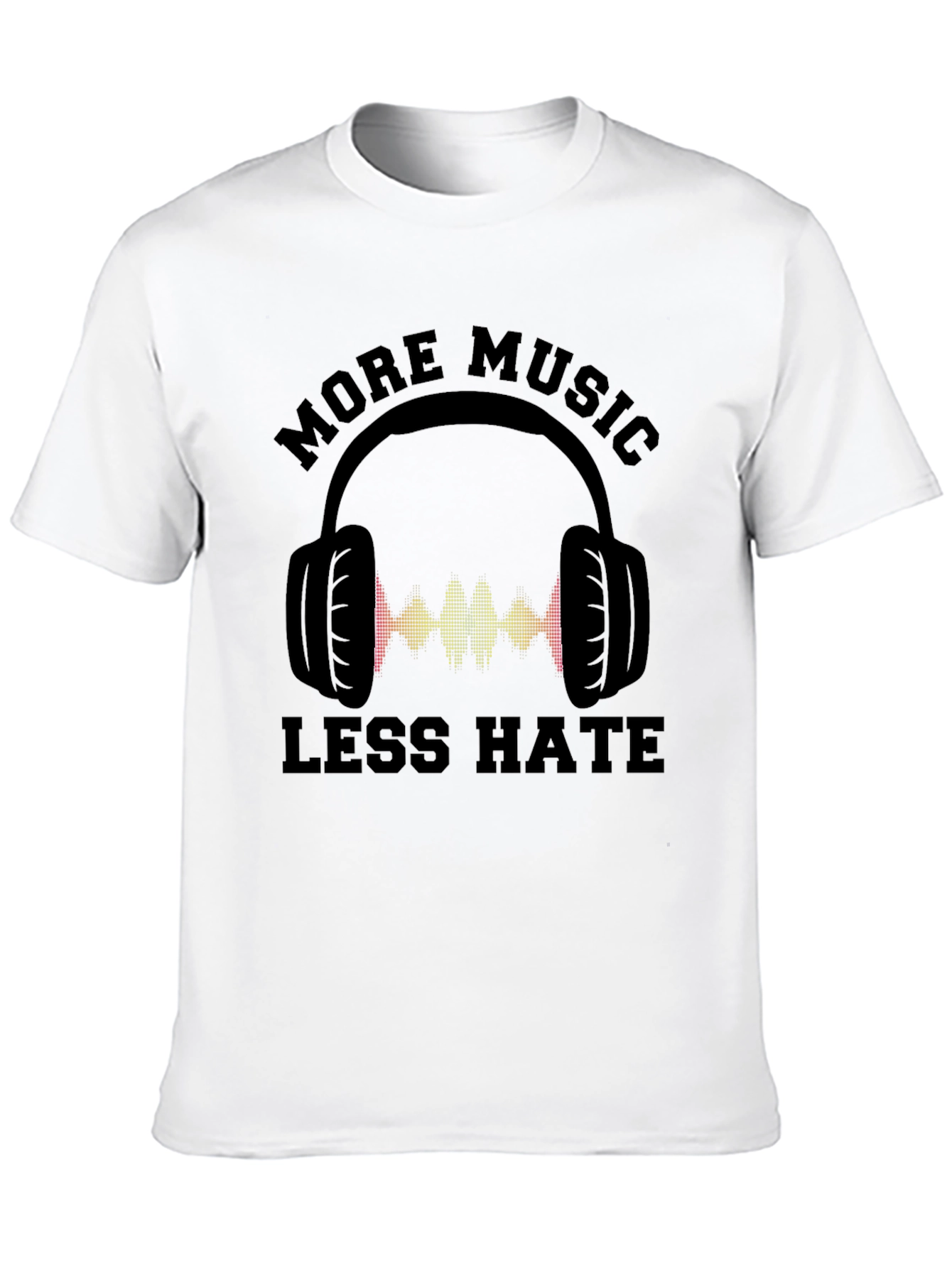 More Music Less Hate Graphic T-Shirt