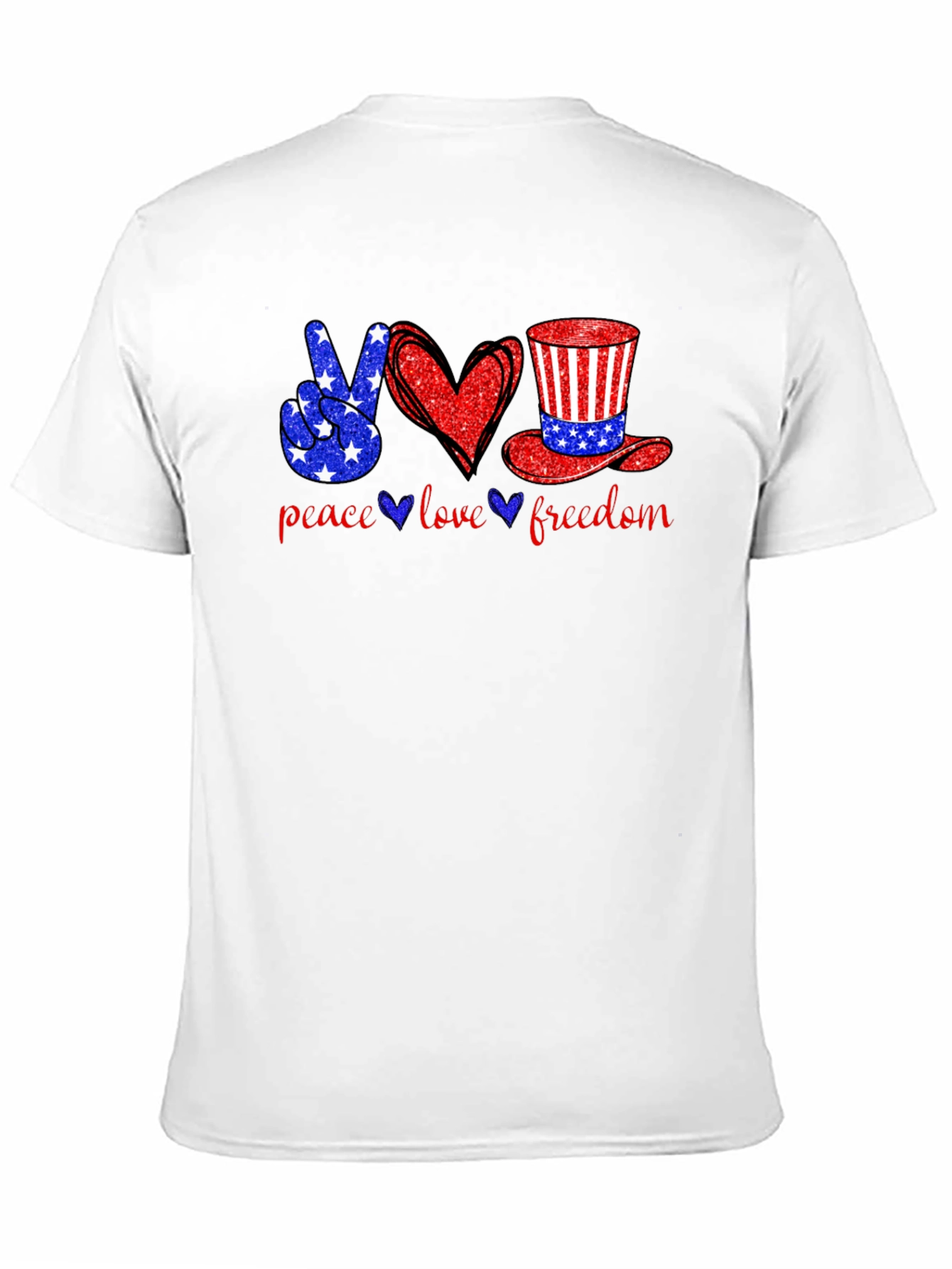 Peace Love Freedom Patriotic Graphic Tee