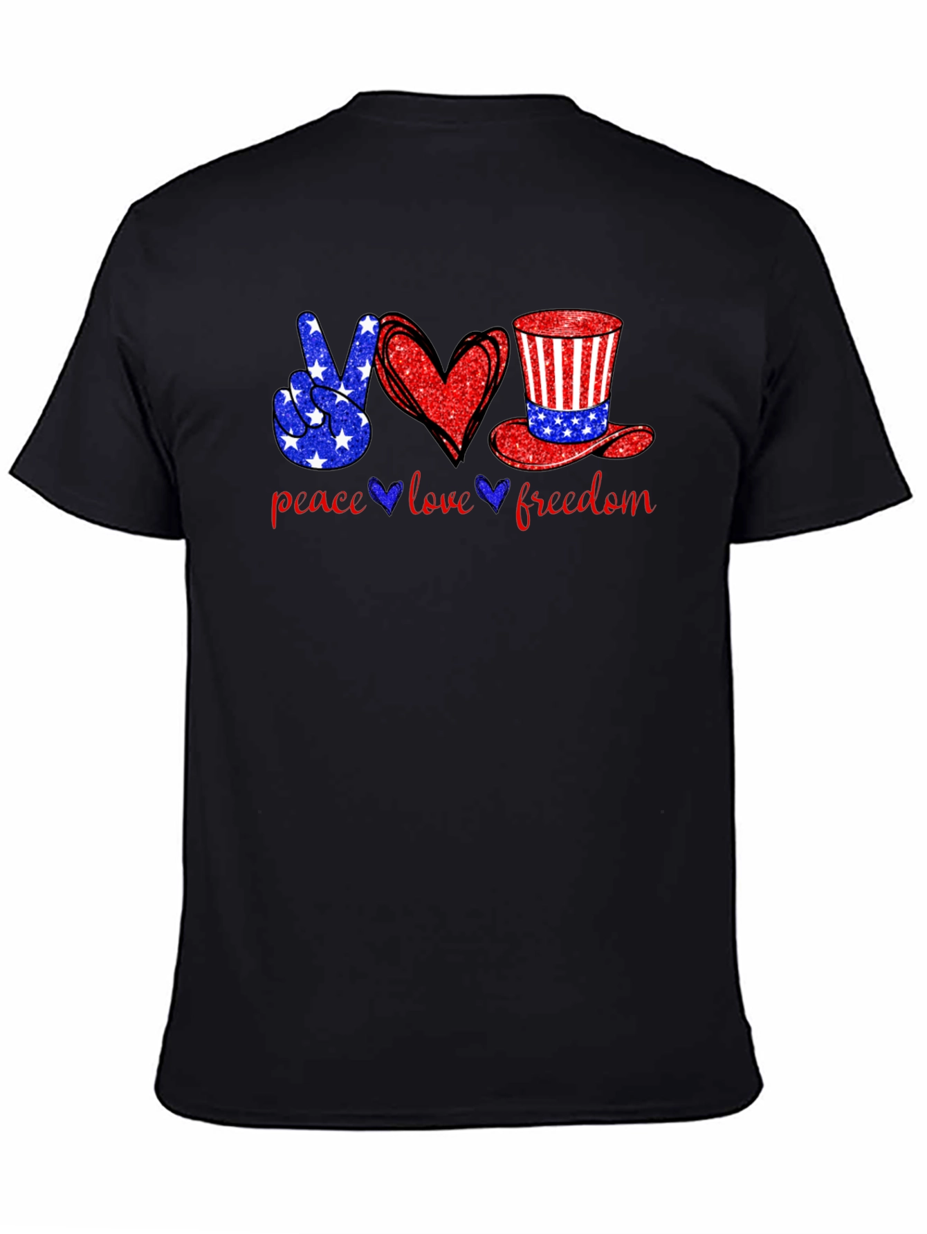 Peace Love Freedom Patriotic Graphic Tee