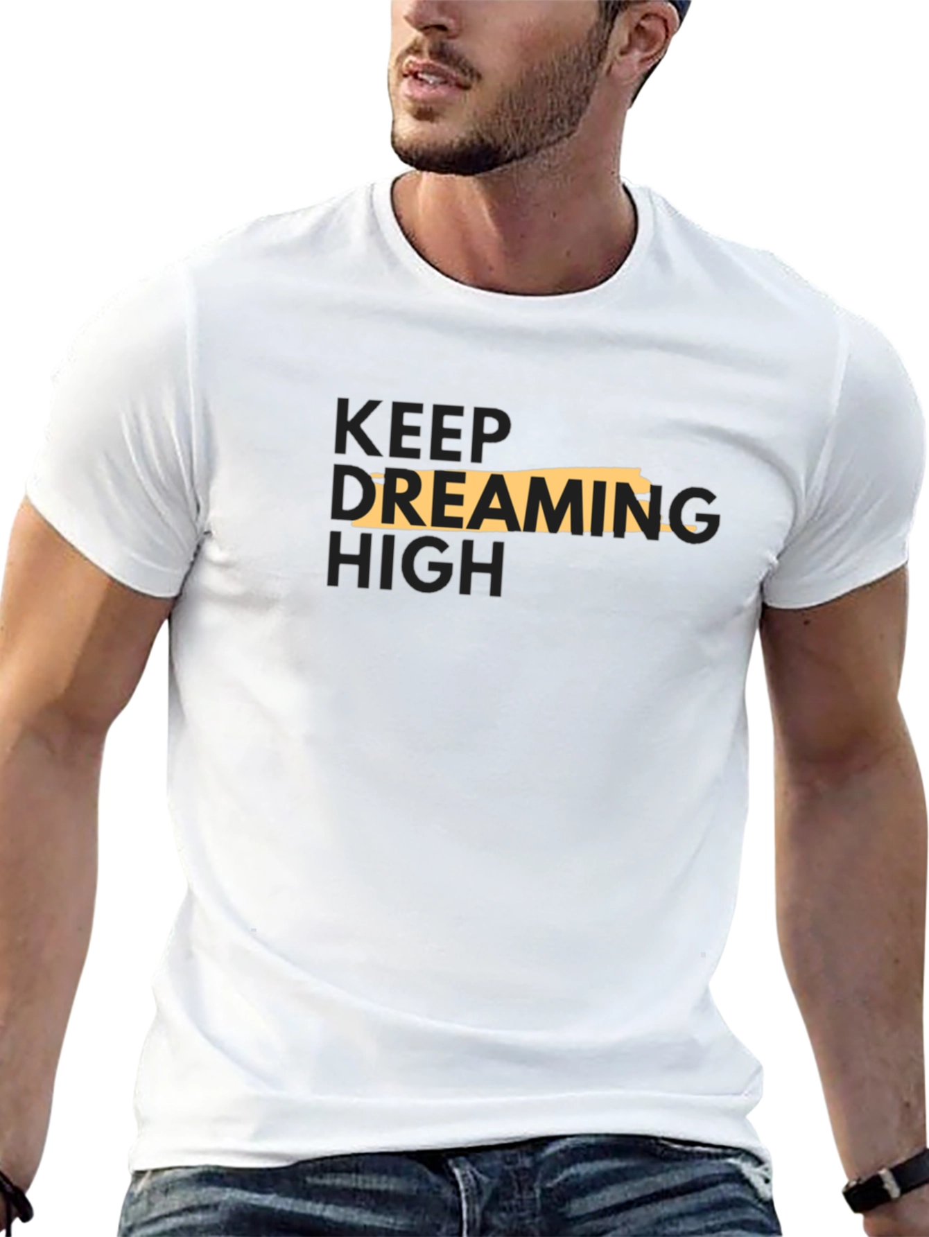 Keep Dreaming High Black Graphic Tee