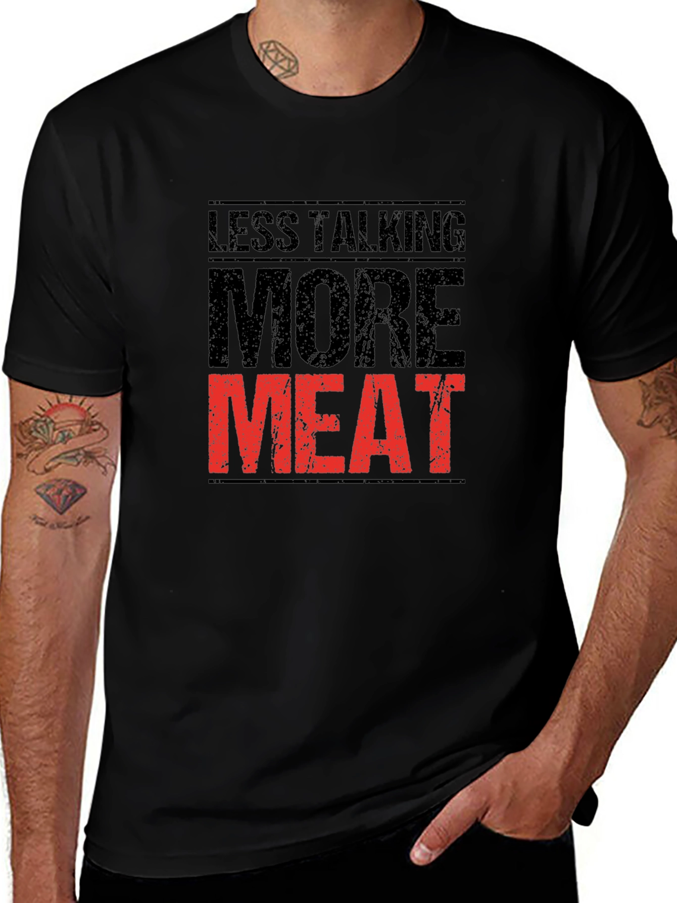Less Talking More Meat Graphic T-Shirt