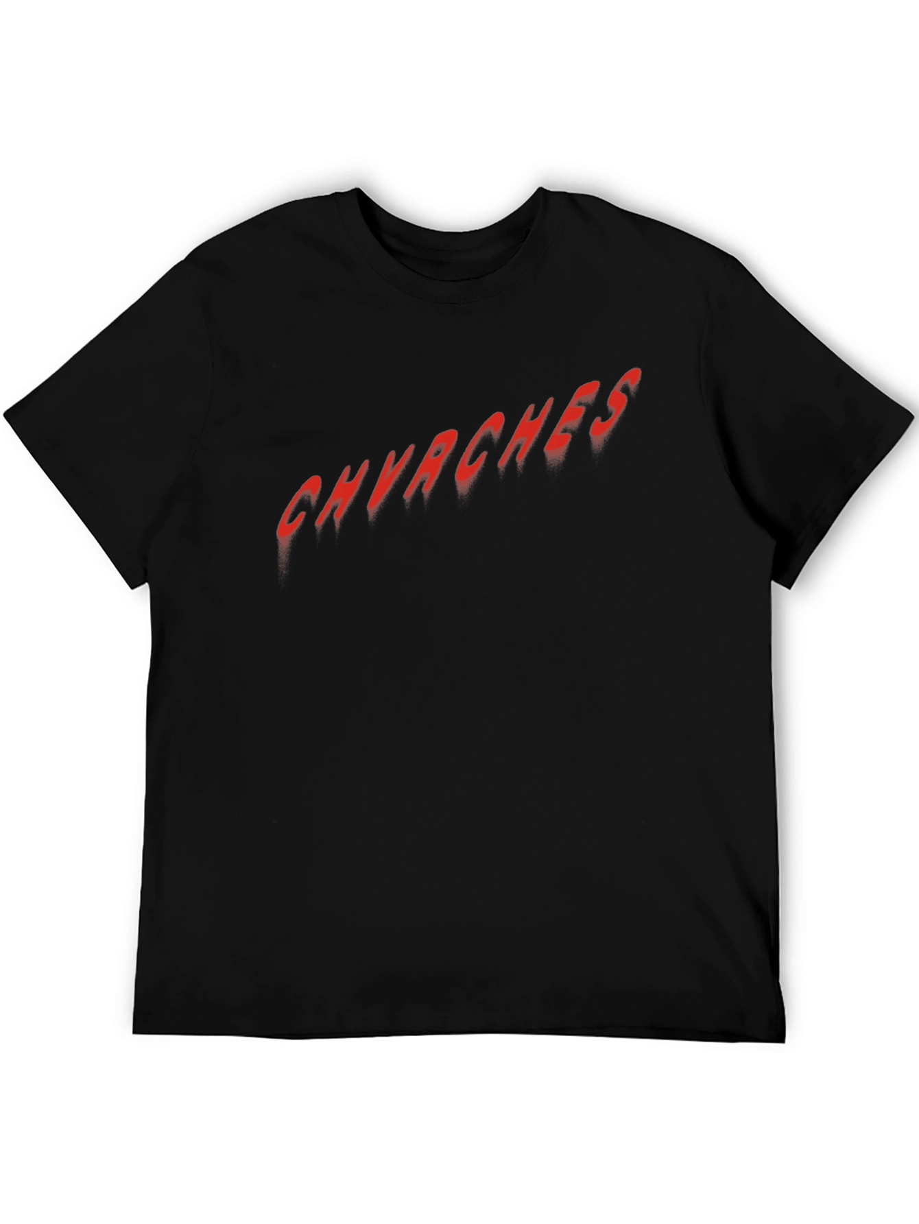 CHVRCHES Red Text Graphic Black T-Shirt