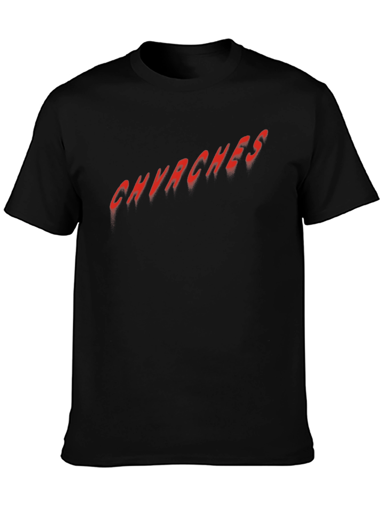 CHVRCHES Red Text Graphic Black T-Shirt