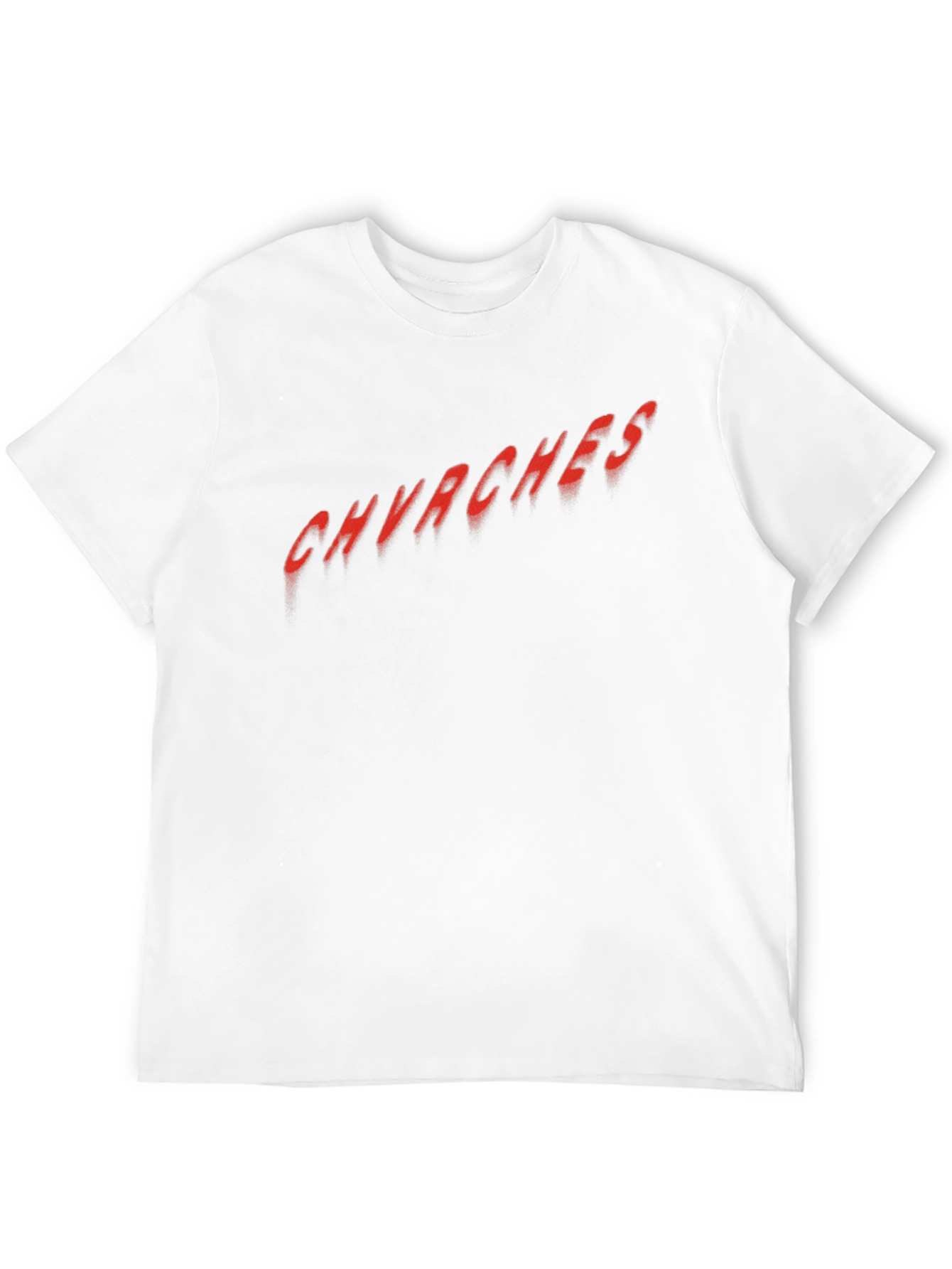 CHVRCHES Red Text Graphic Black T-Shirt