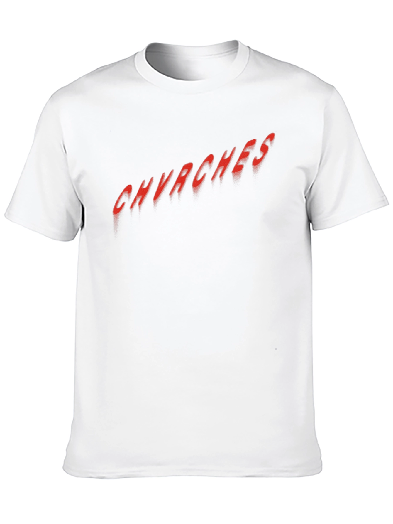CHVRCHES Red Text Graphic Black T-Shirt