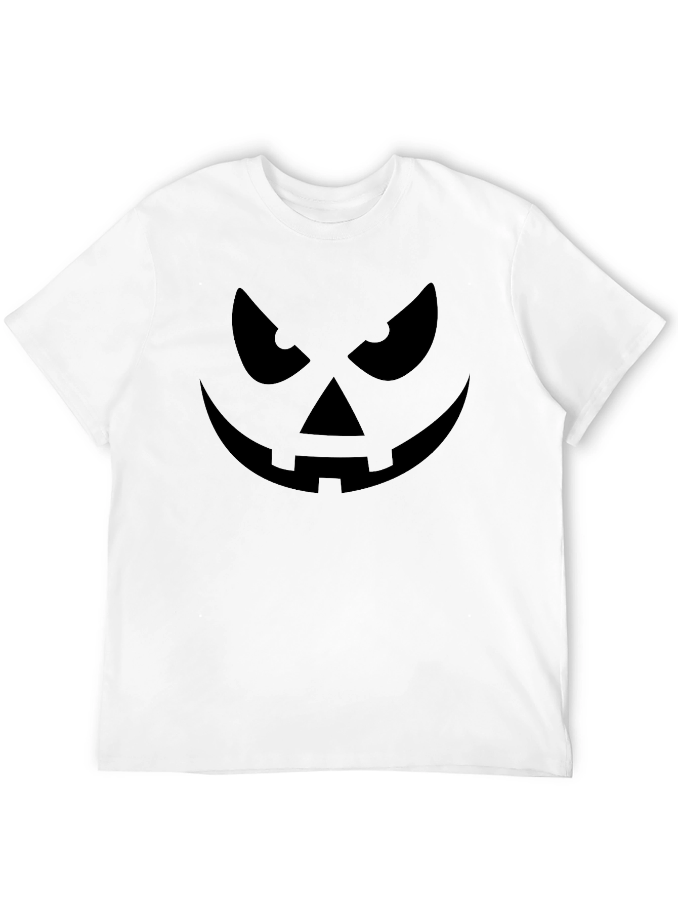 Spooky Jack-o-Lantern Face Tee - Black Halloween Shirt
