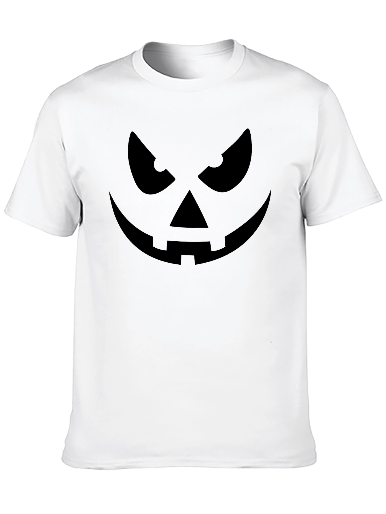 Spooky Jack-o-Lantern Face Tee - Black Halloween Shirt