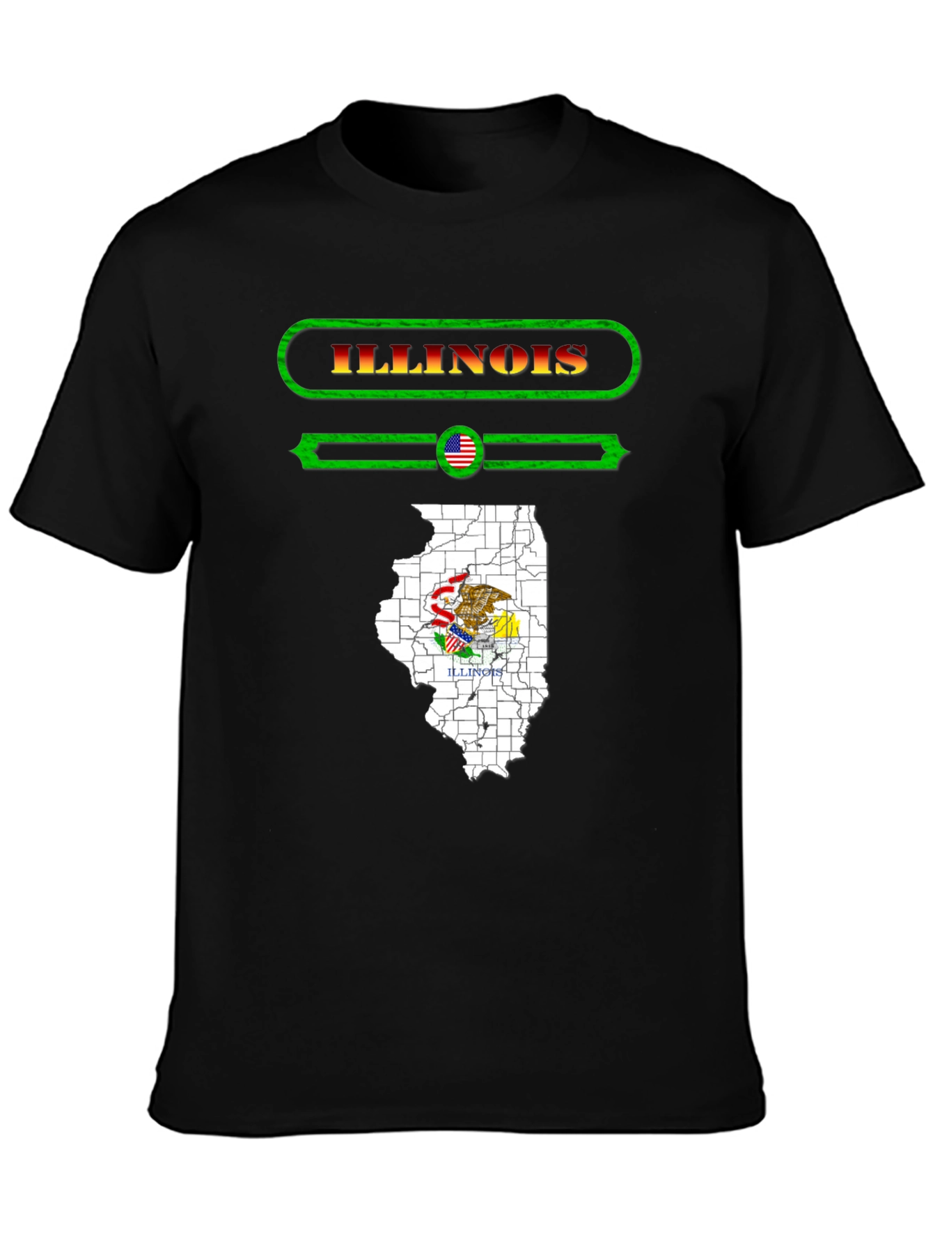 Illinois State Pride Graphic T-Shirt
