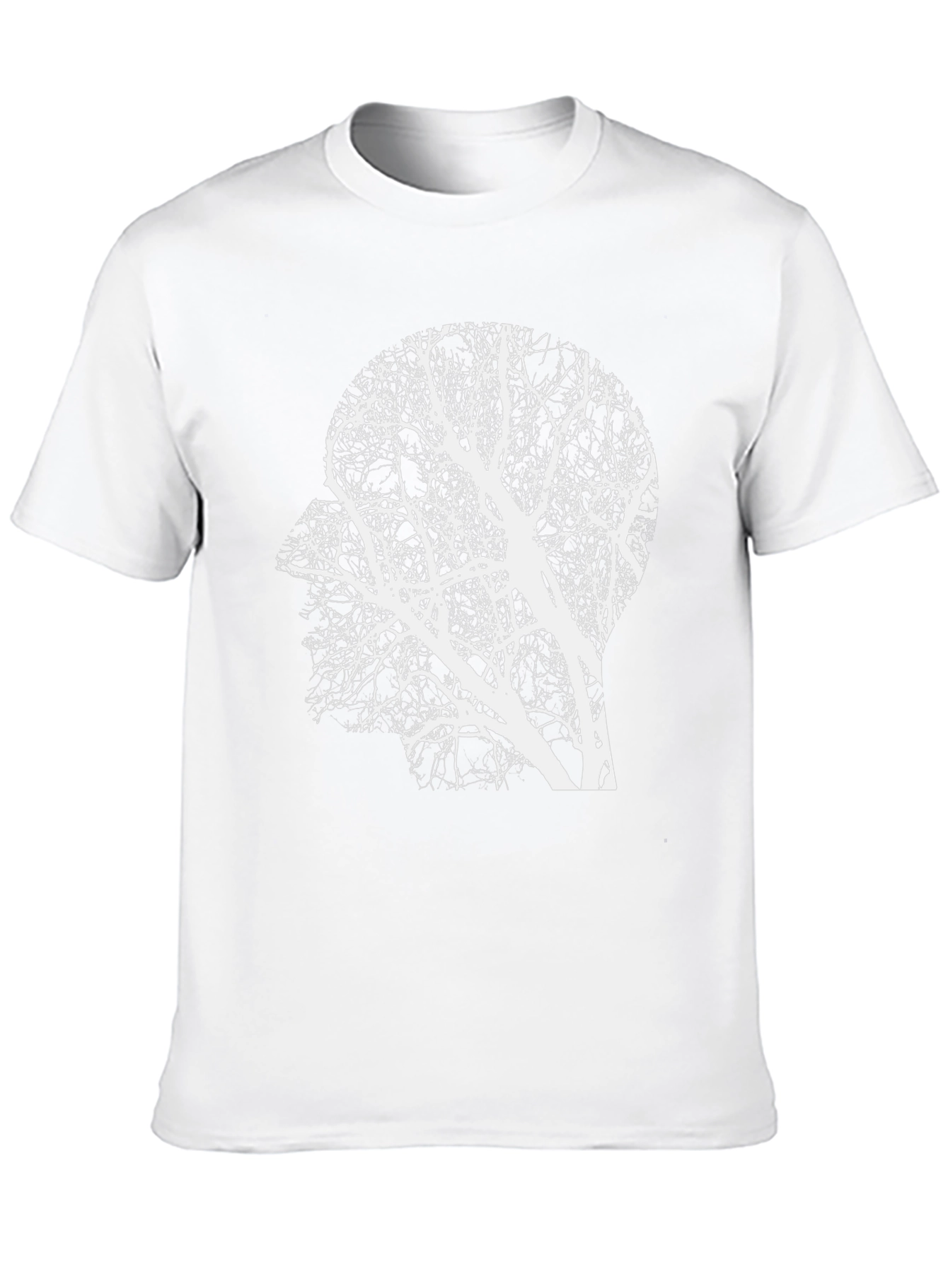 Abstract Tree Mind T-Shirt - Black Cotton Graphic Tee