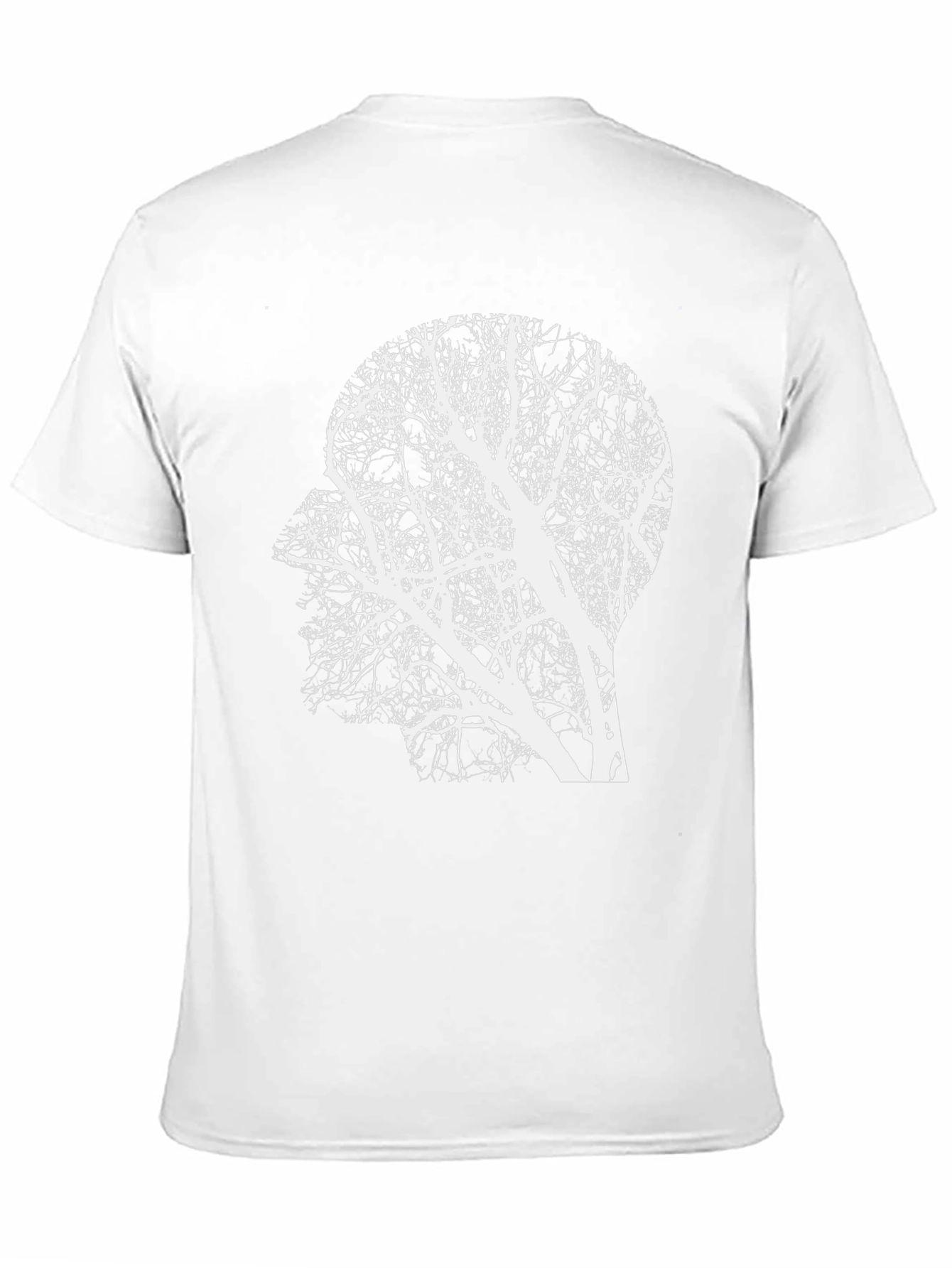 Abstract Tree Mind T-Shirt - Black Cotton Graphic Tee