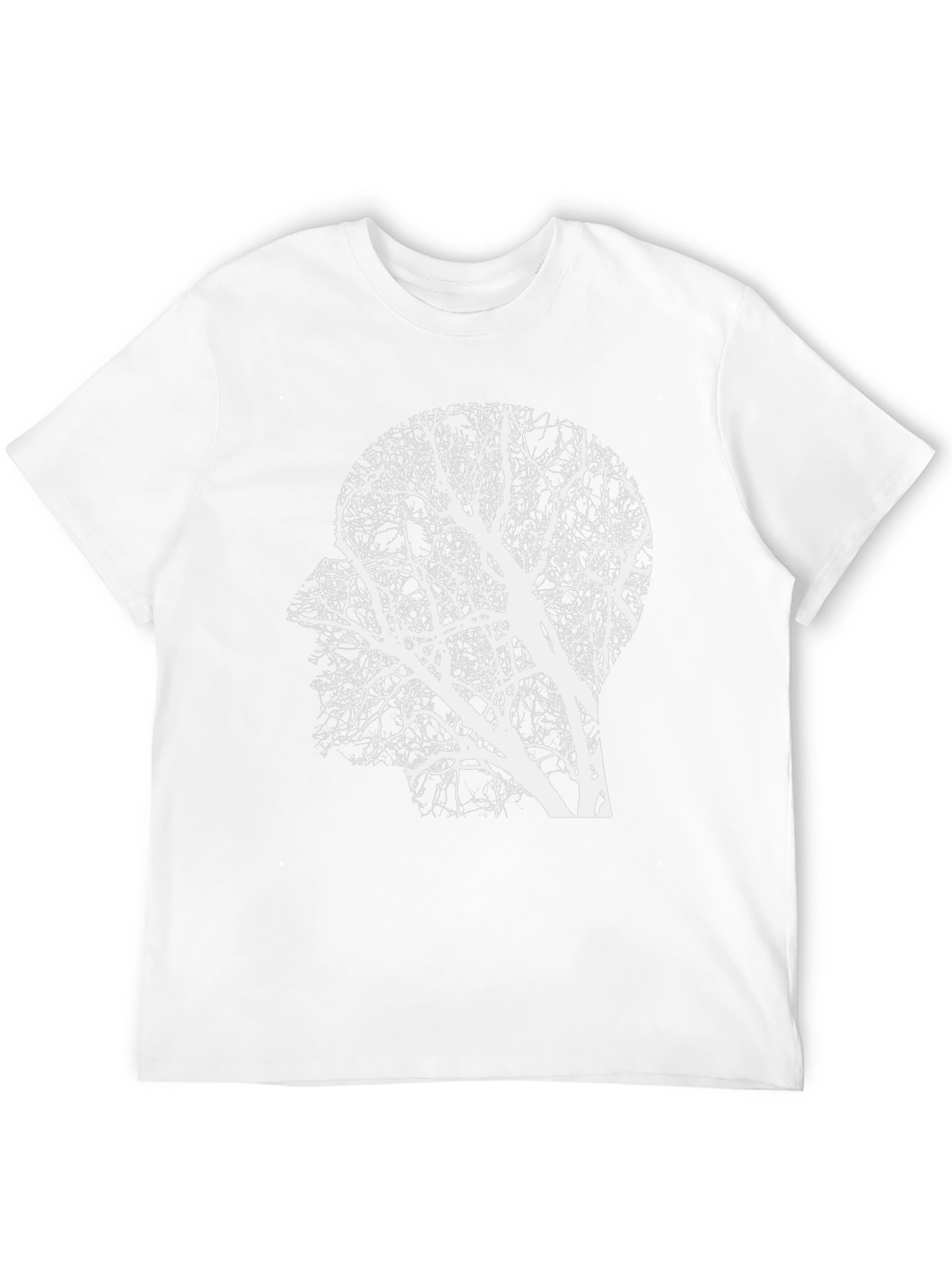 Abstract Tree Mind T-Shirt - Black Cotton Graphic Tee