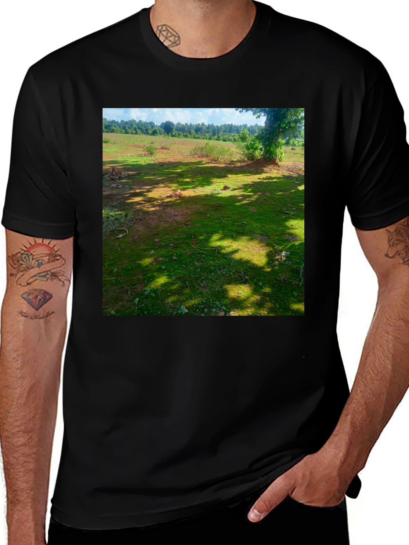 Nature Scene Tee: Casual Comfort Unique Design