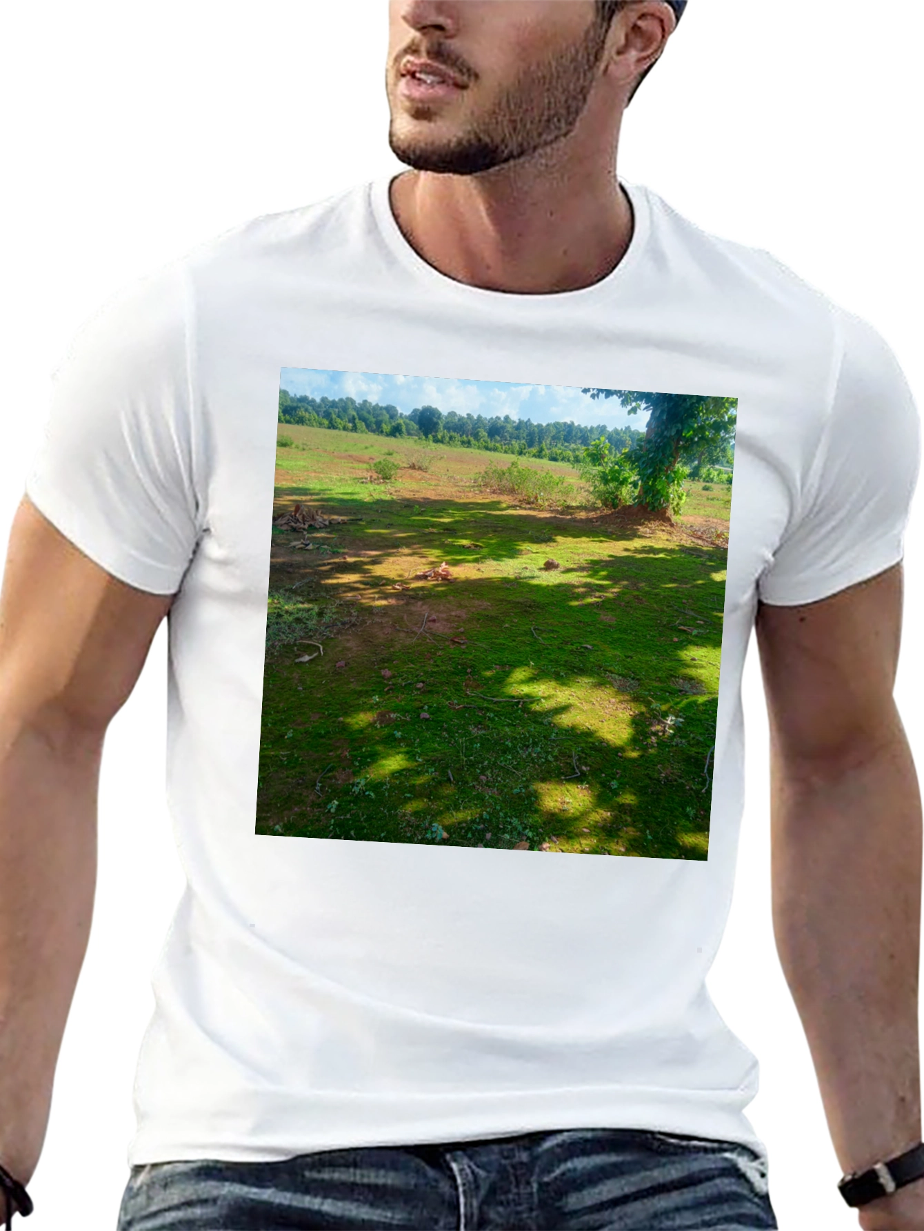 Nature Scene Tee: Casual Comfort Unique Design