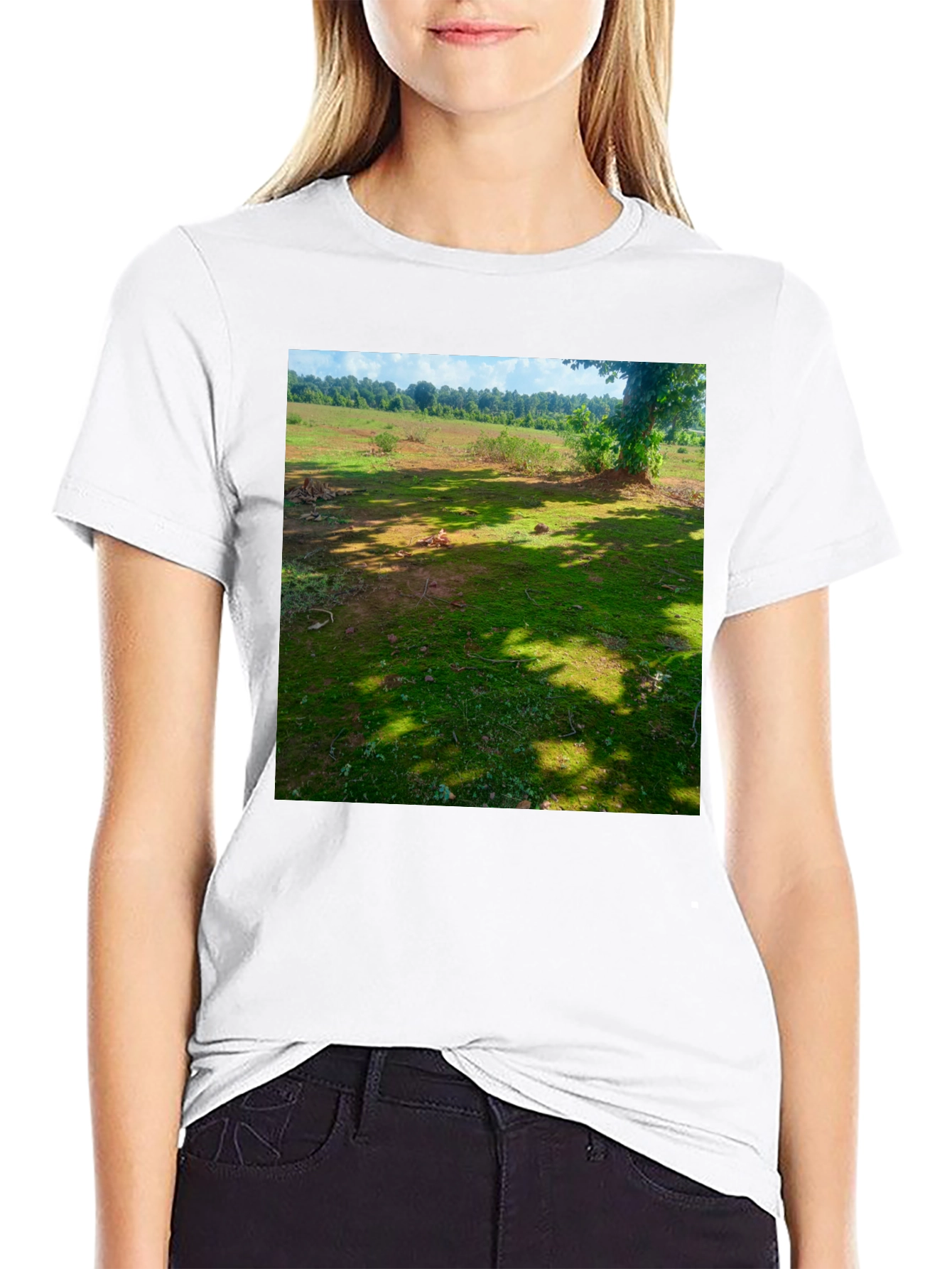 Nature Scene Tee: Casual Comfort Unique Design