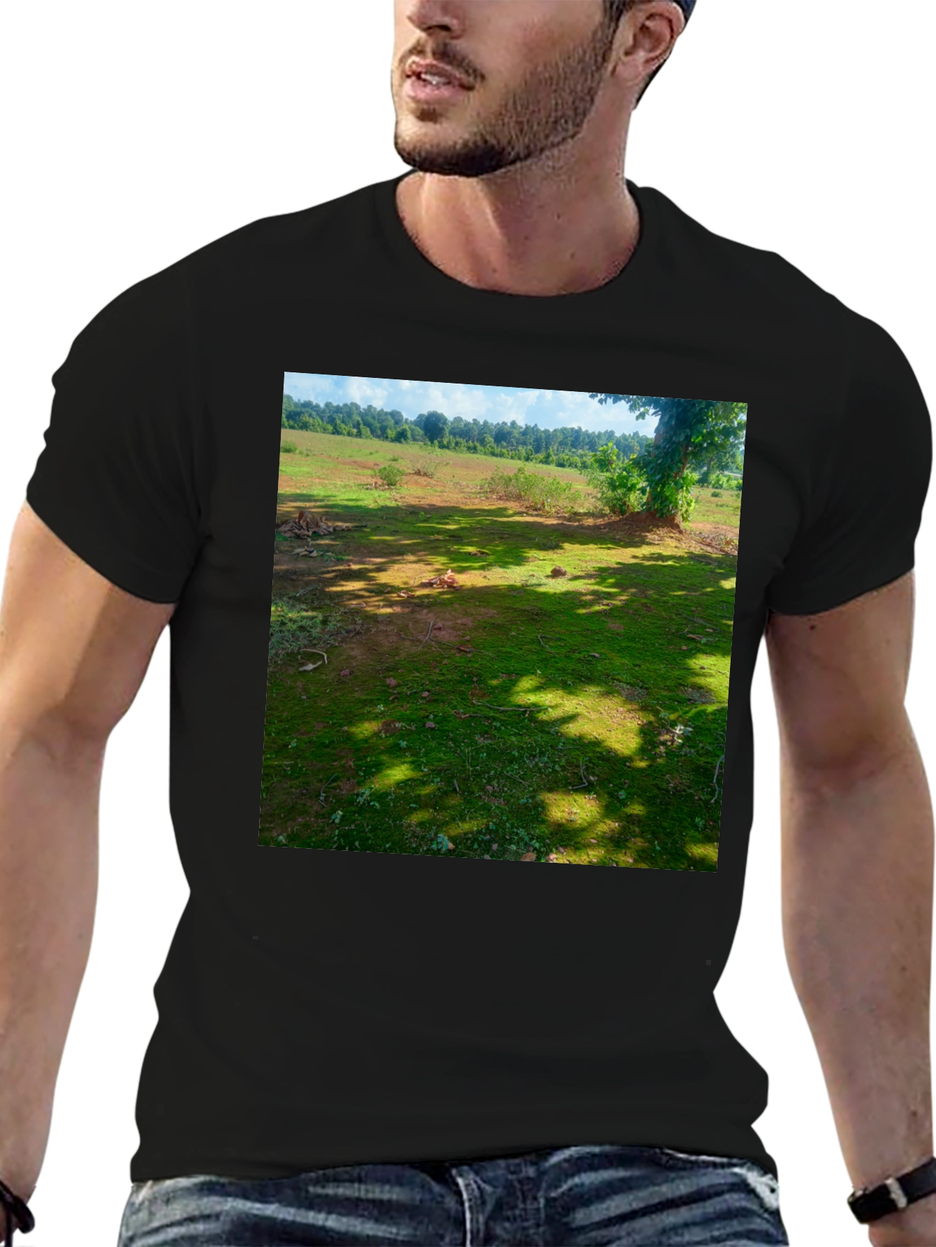 Nature Scene Tee: Casual Comfort Unique Design