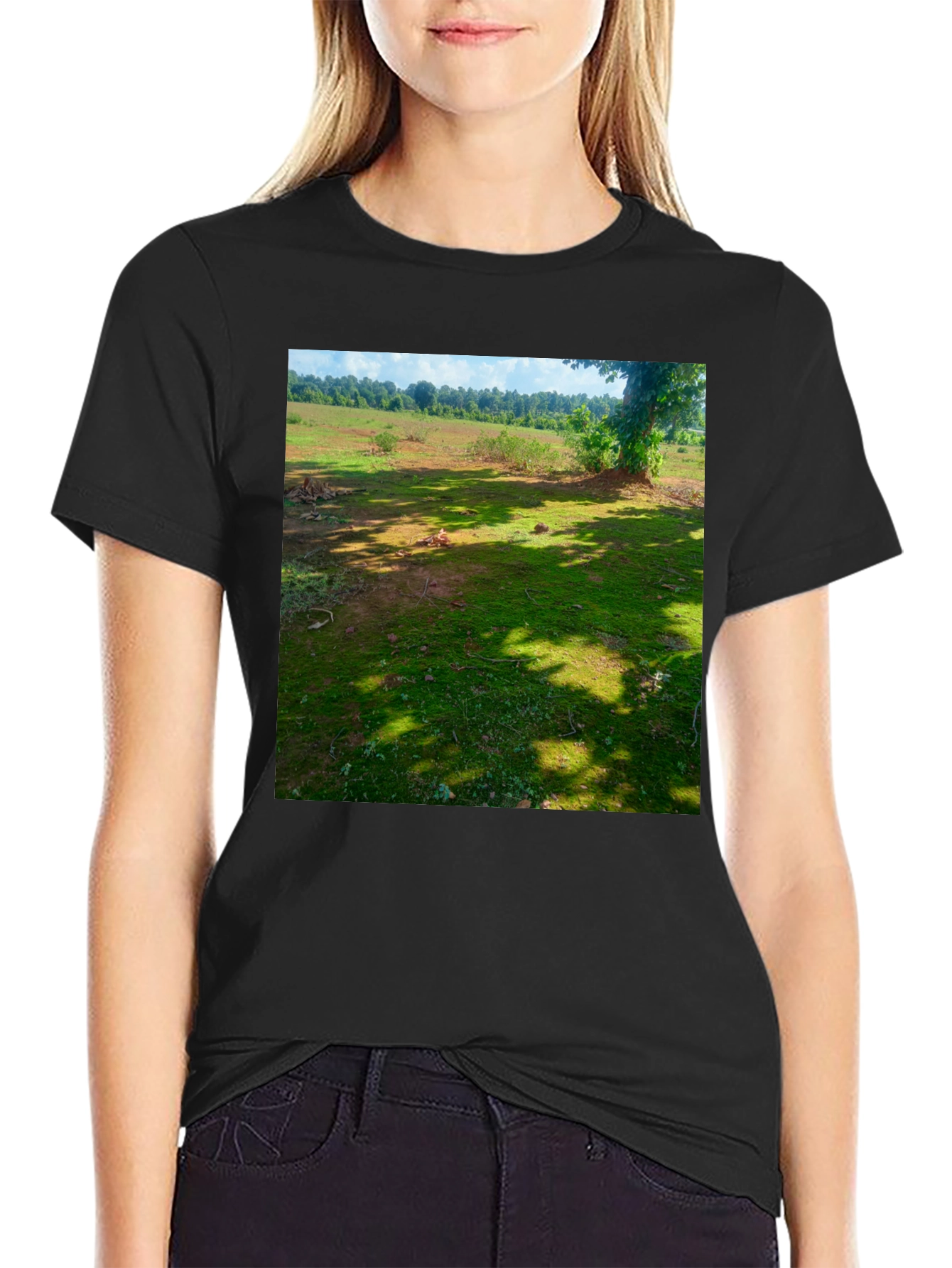 Nature Scene Tee: Casual Comfort Unique Design