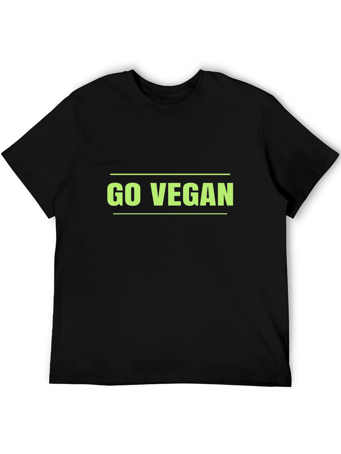 Go Vegan T-Shirt - Black Comfortable Fit