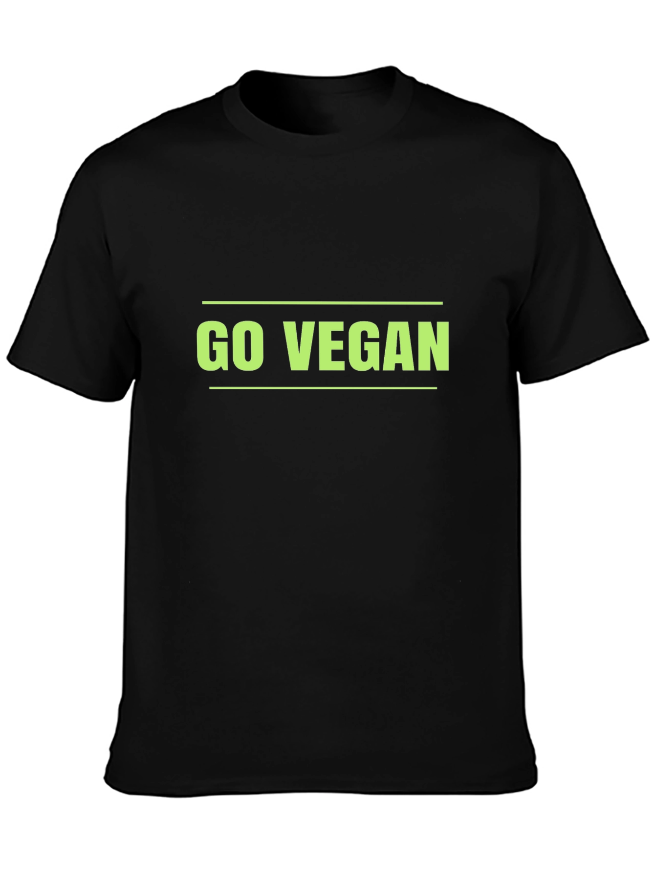 Go Vegan T-Shirt - Black Comfortable Fit