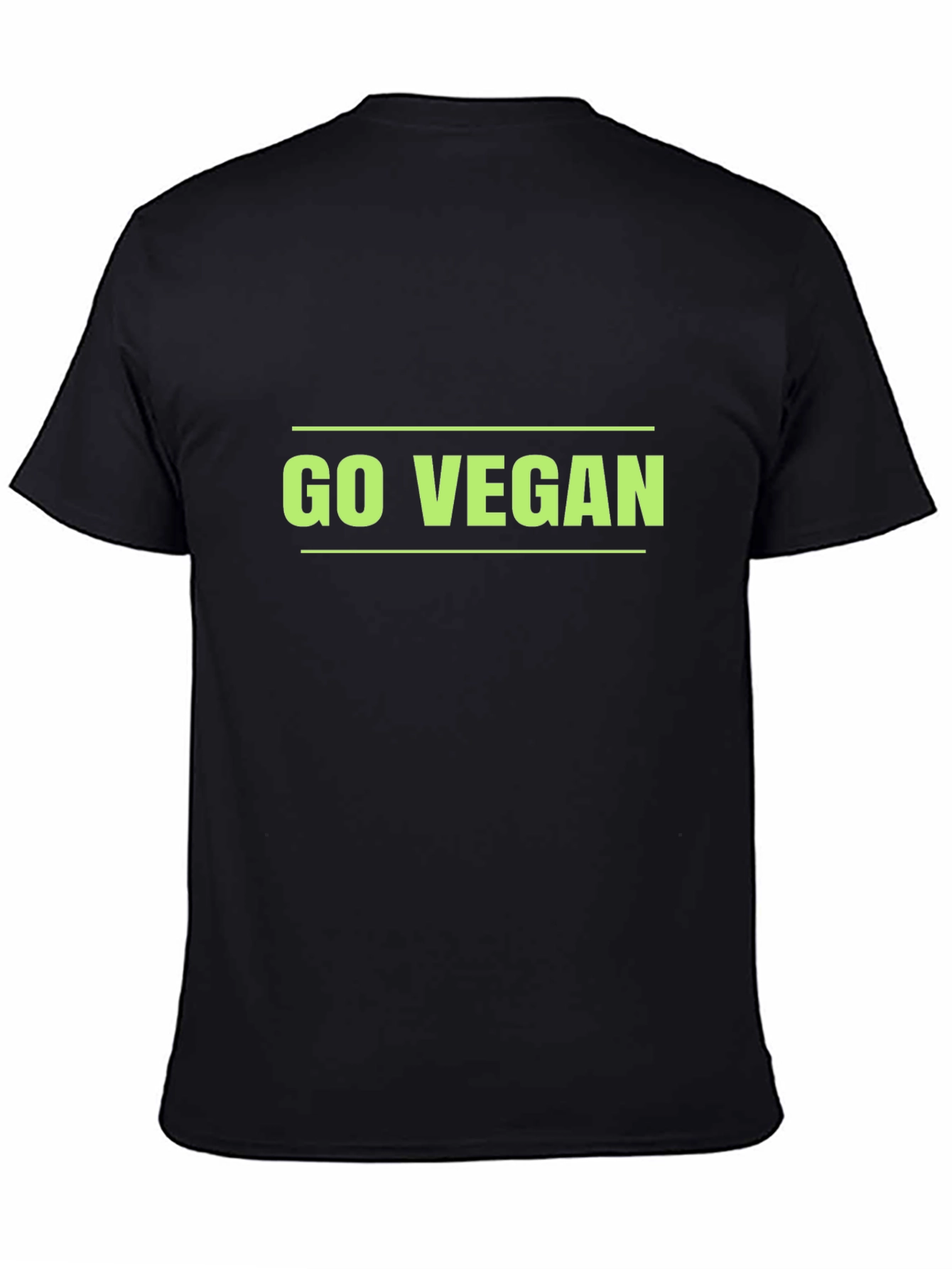 Go Vegan T-Shirt - Black Comfortable Fit