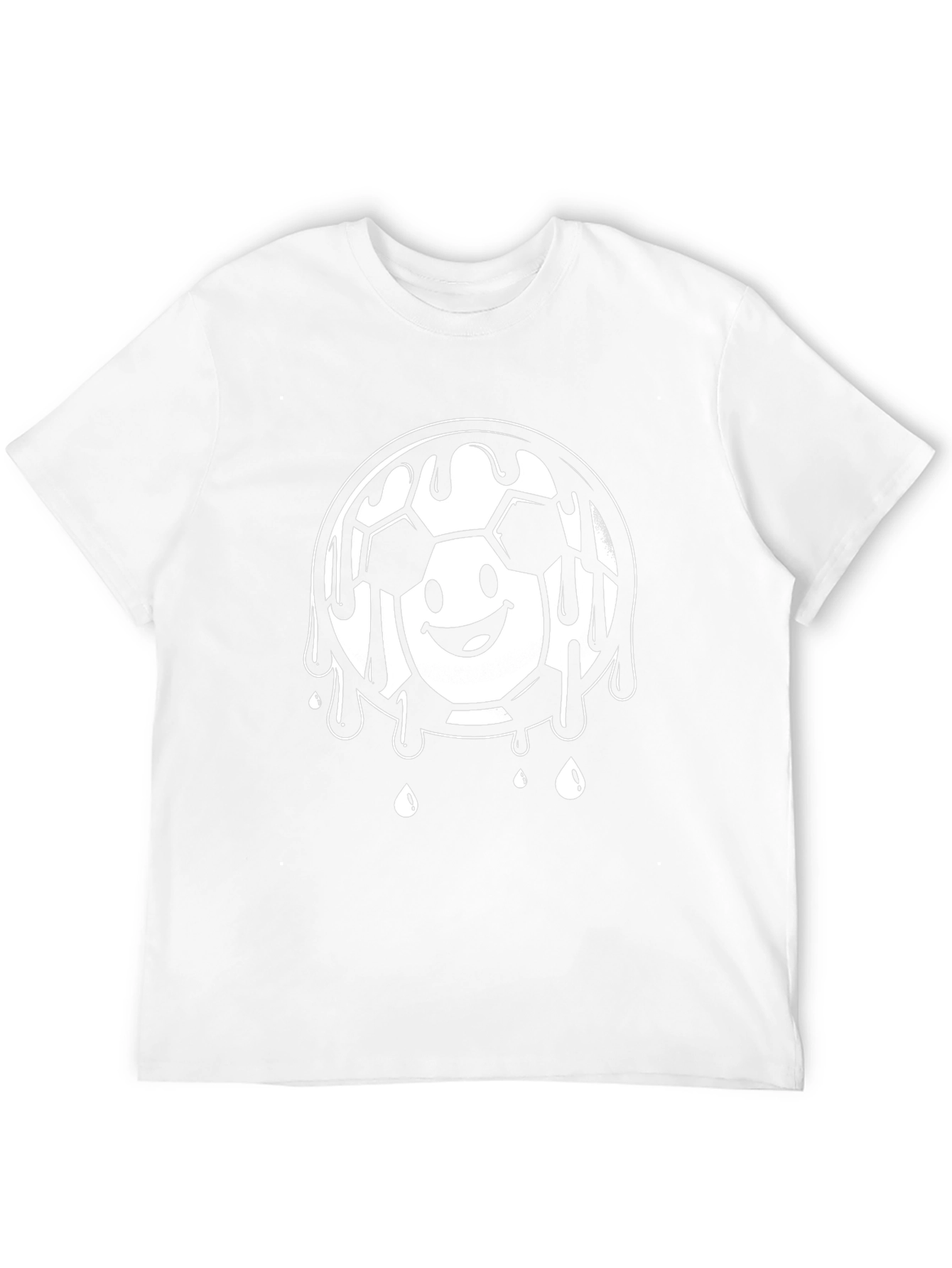 Melting Soccer Ball Graphic Tee - Black