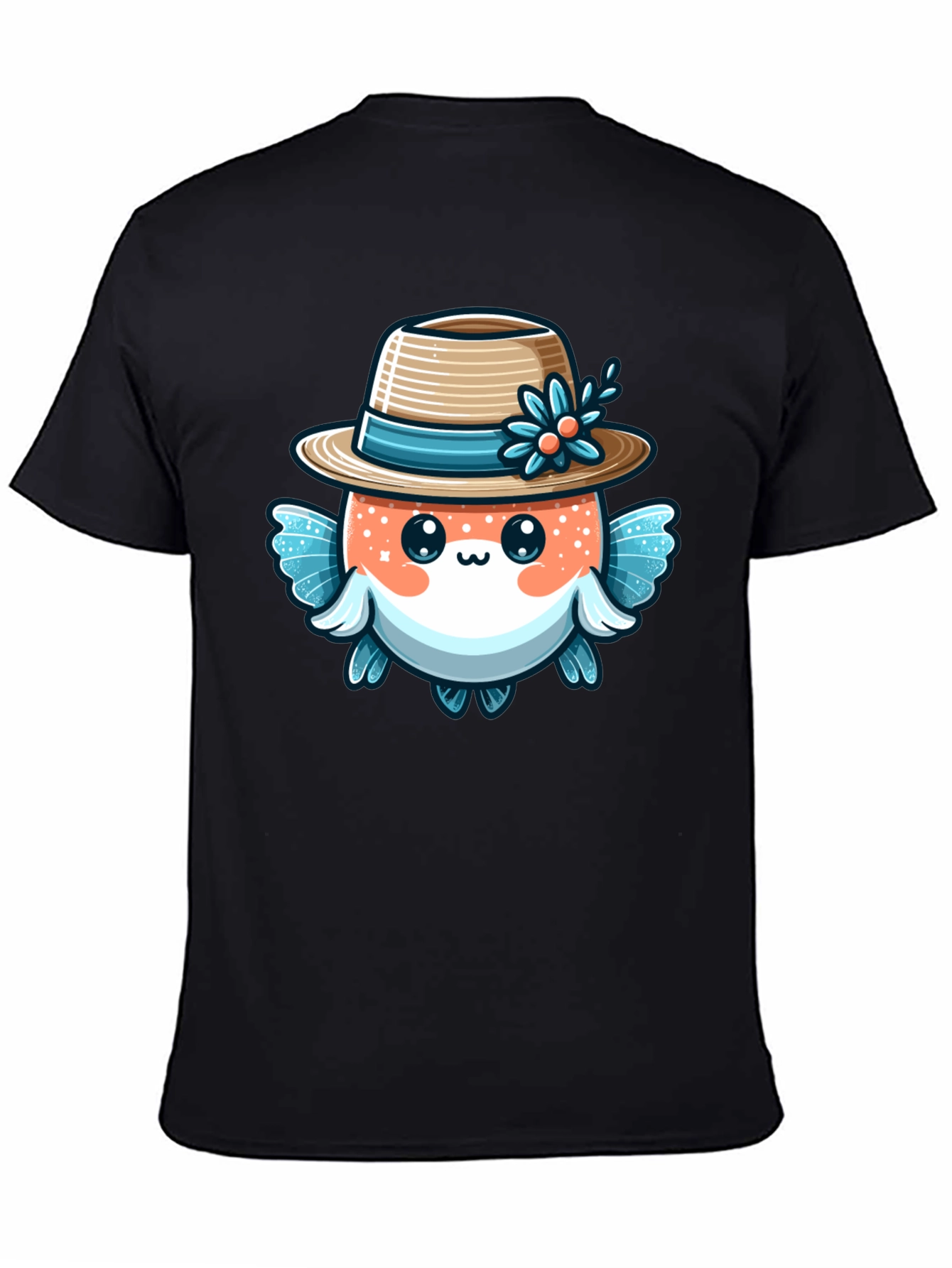Cute Cartoon Fish Graphic T-Shirt