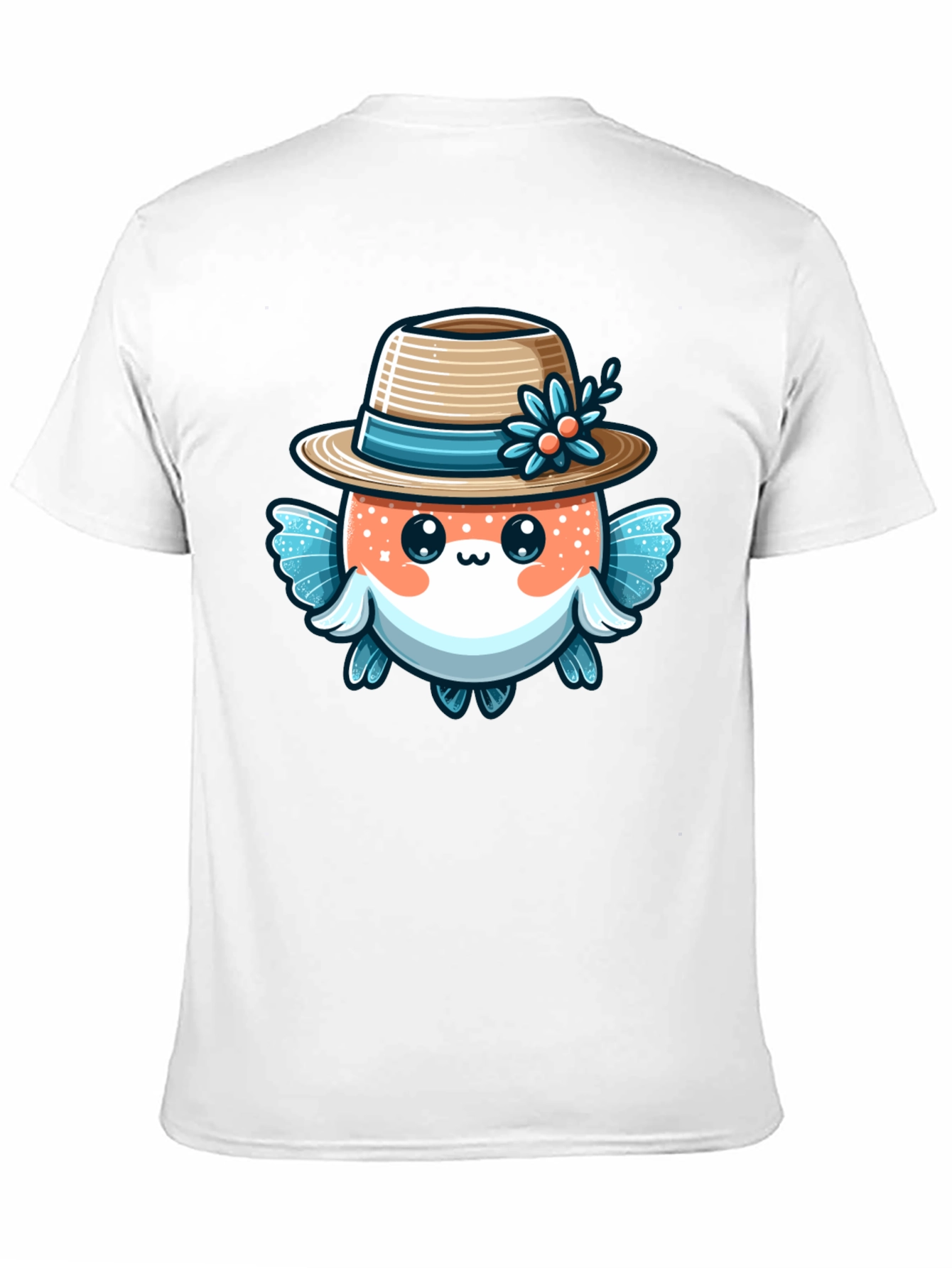 Cute Cartoon Fish Graphic T-Shirt