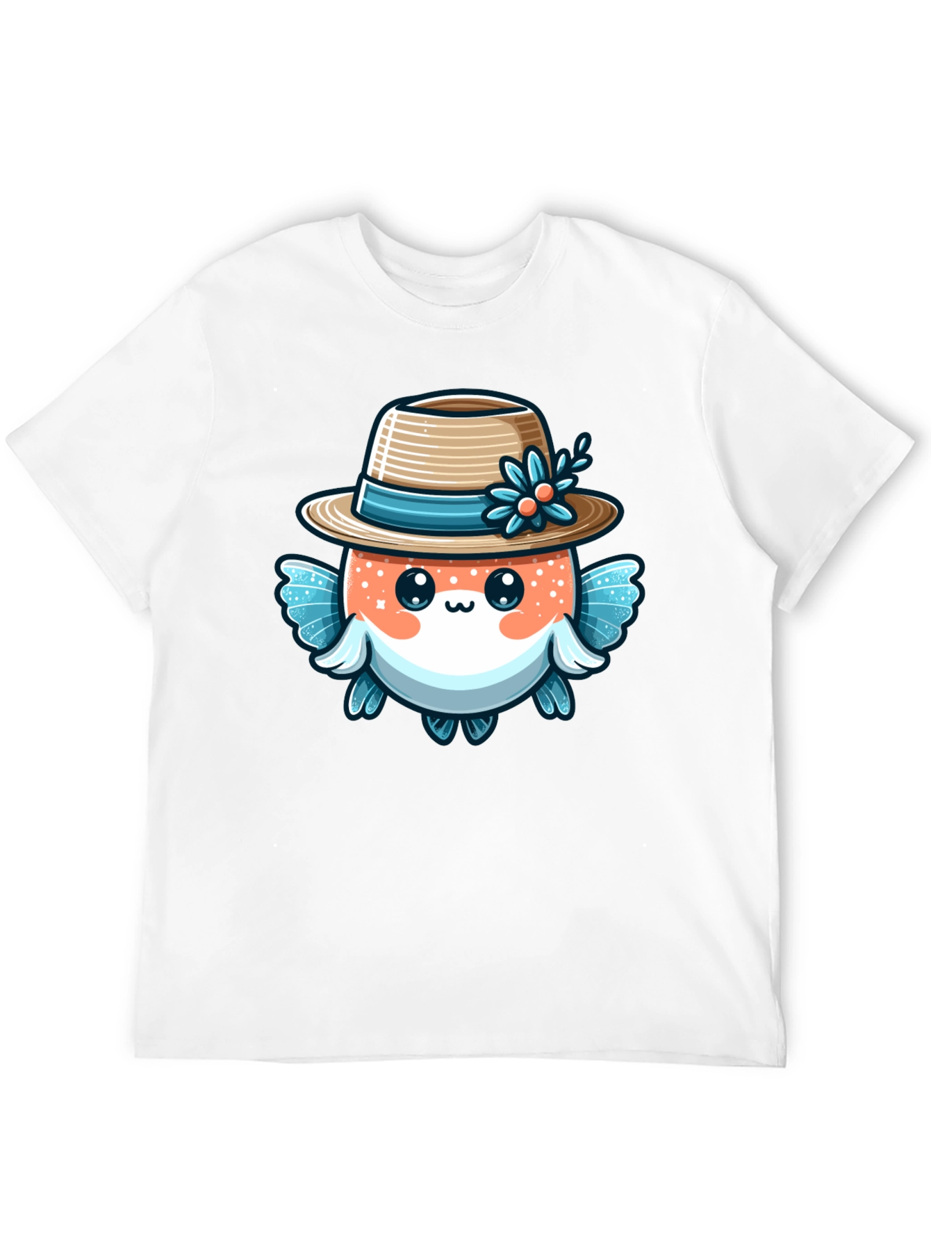 Cute Cartoon Fish Graphic T-Shirt